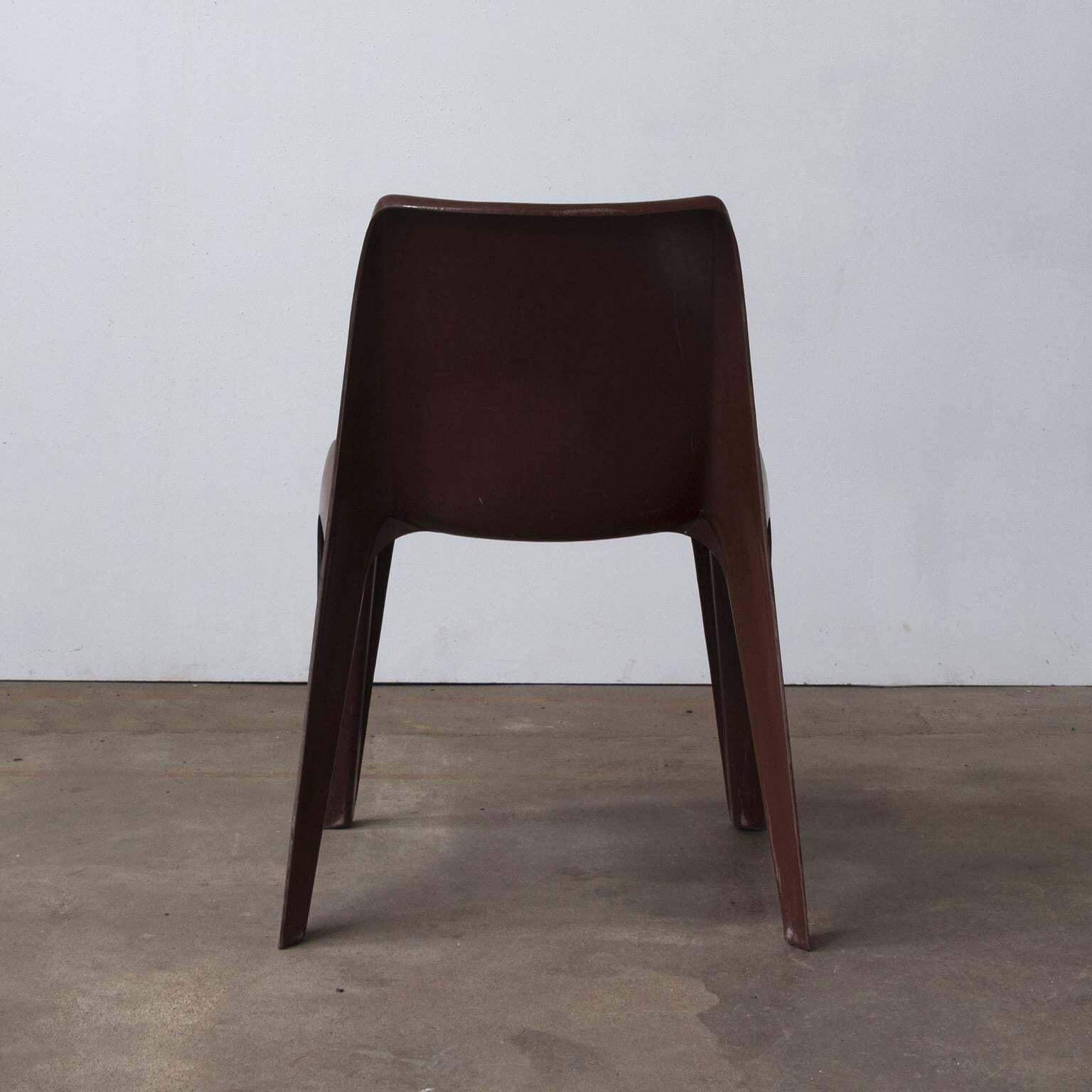 1969, Helmut Bätzner For Bofinger, Set Of Four Brown Chairs Modell B 1171 photo Furniture