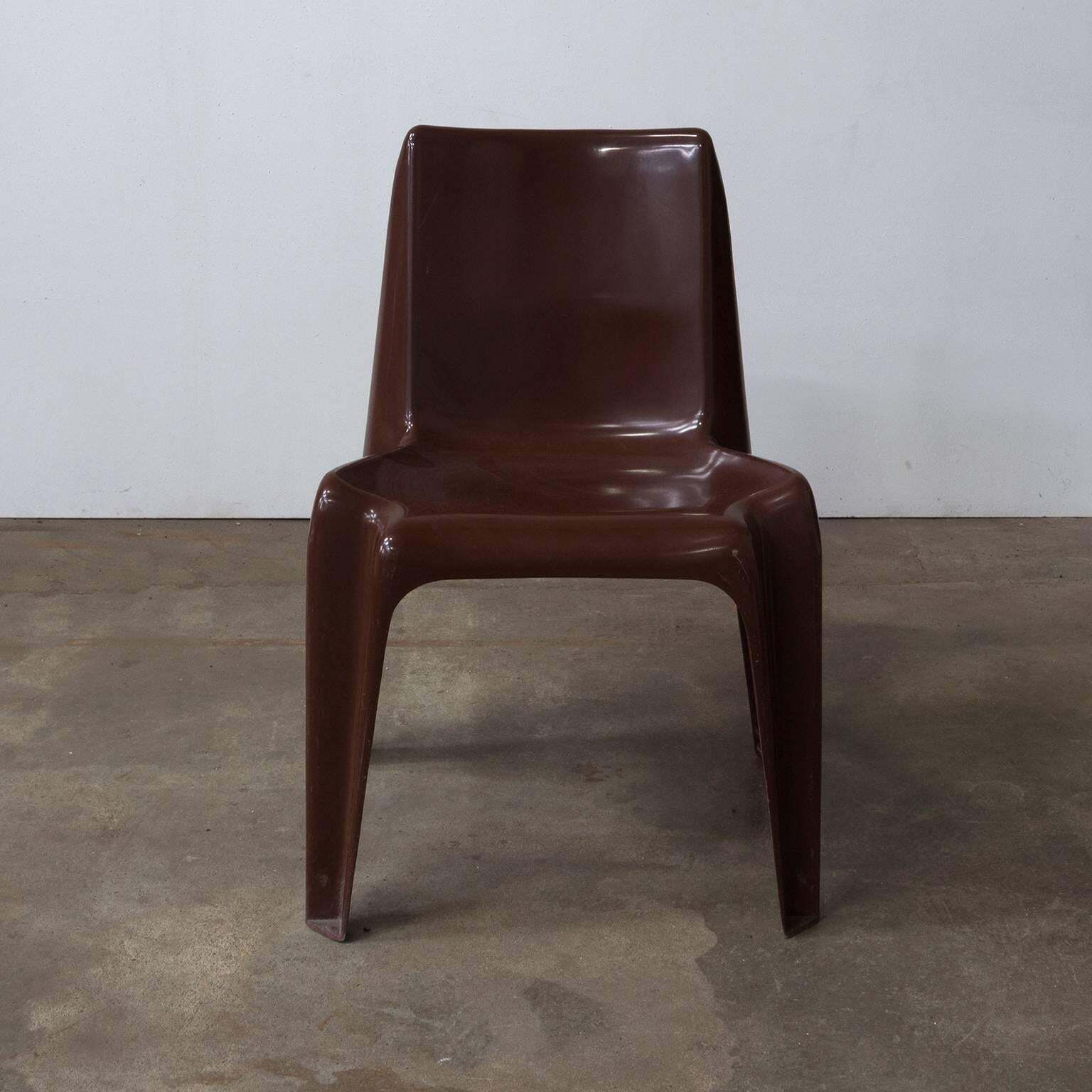 1969, Helmut Bätzner For Bofinger, Set Of Four Brown Chairs Modell B 1171 photo 1408.0
