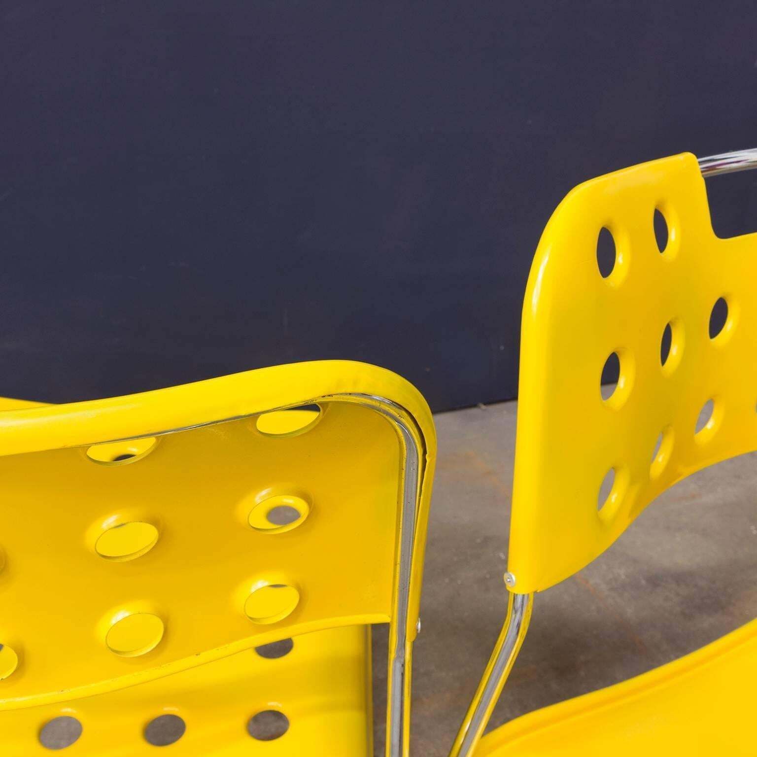 1971, Rodney Kinsman, Set Of Rare Yellow Omstak Stacking Chairs photo vinterior