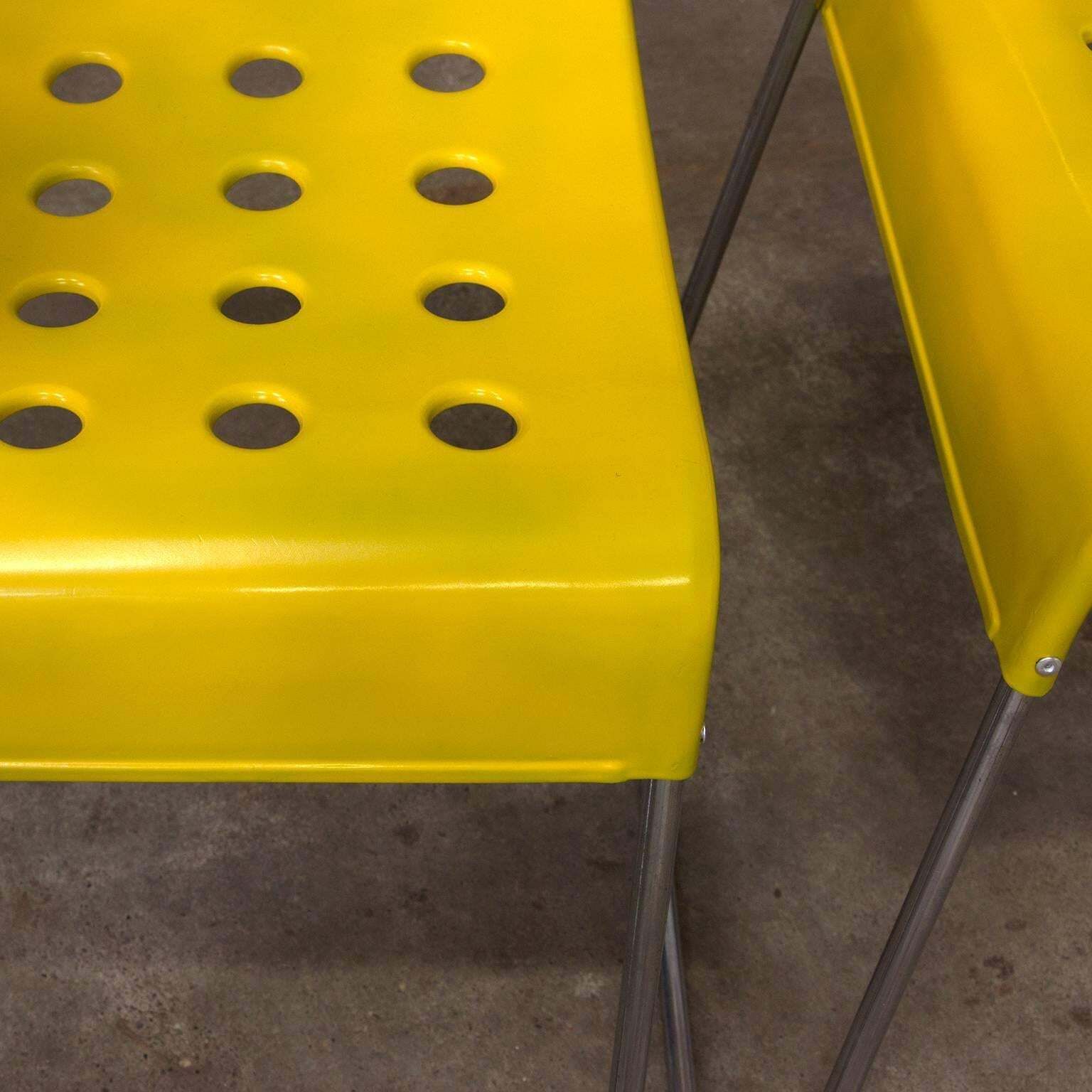 1971, Rodney Kinsman, Set Of Rare Yellow Omstak Stacking Chairs photo buy