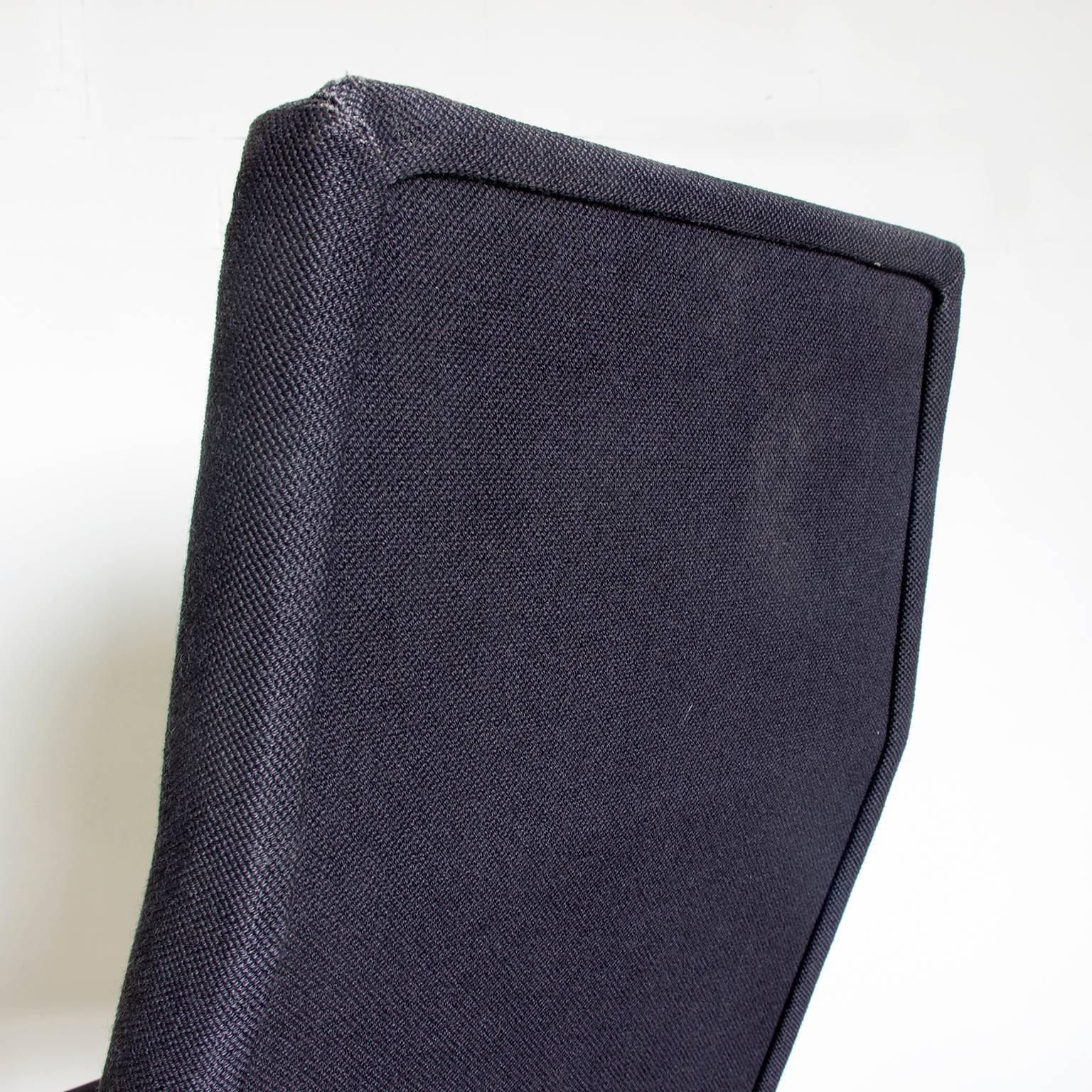 1959, Cordemeyer For Gispen, Easy Chair 1410, Original Dark Blue/Black Fabric photo vintage
