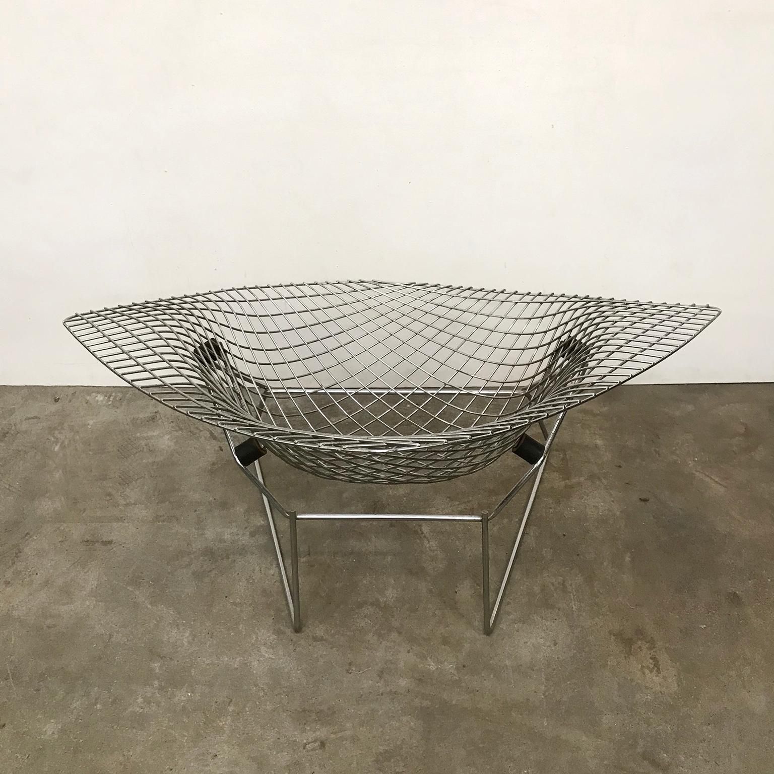 photo for sale 1955, Harry Bertoia For Knoll International, Wide, Large, Chrome, Diamond Chair