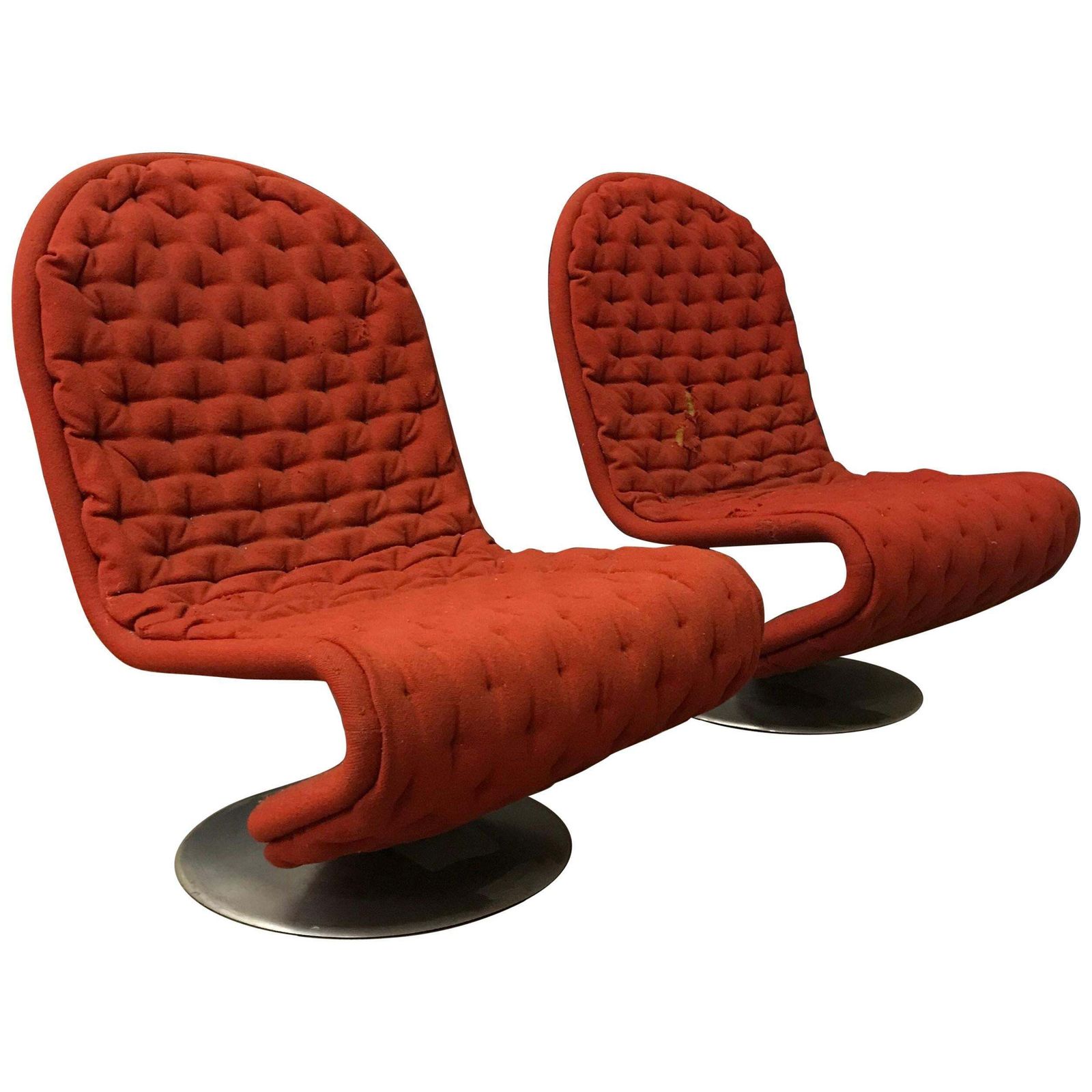 1973 Verner Panton, 1 2 3 Serie Easy Chair In Original First Fabric