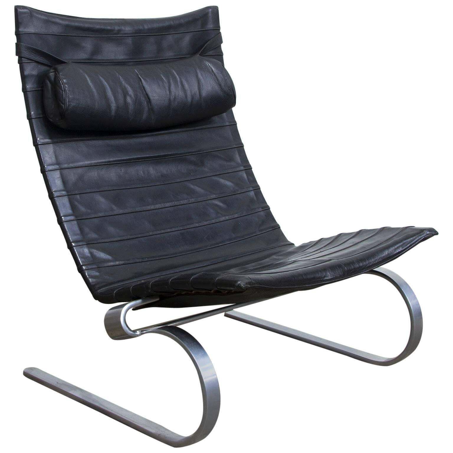 1967, Poul Kjaerholm, Pk 20, Early Kold Kristensen In Original 1st Black Leather