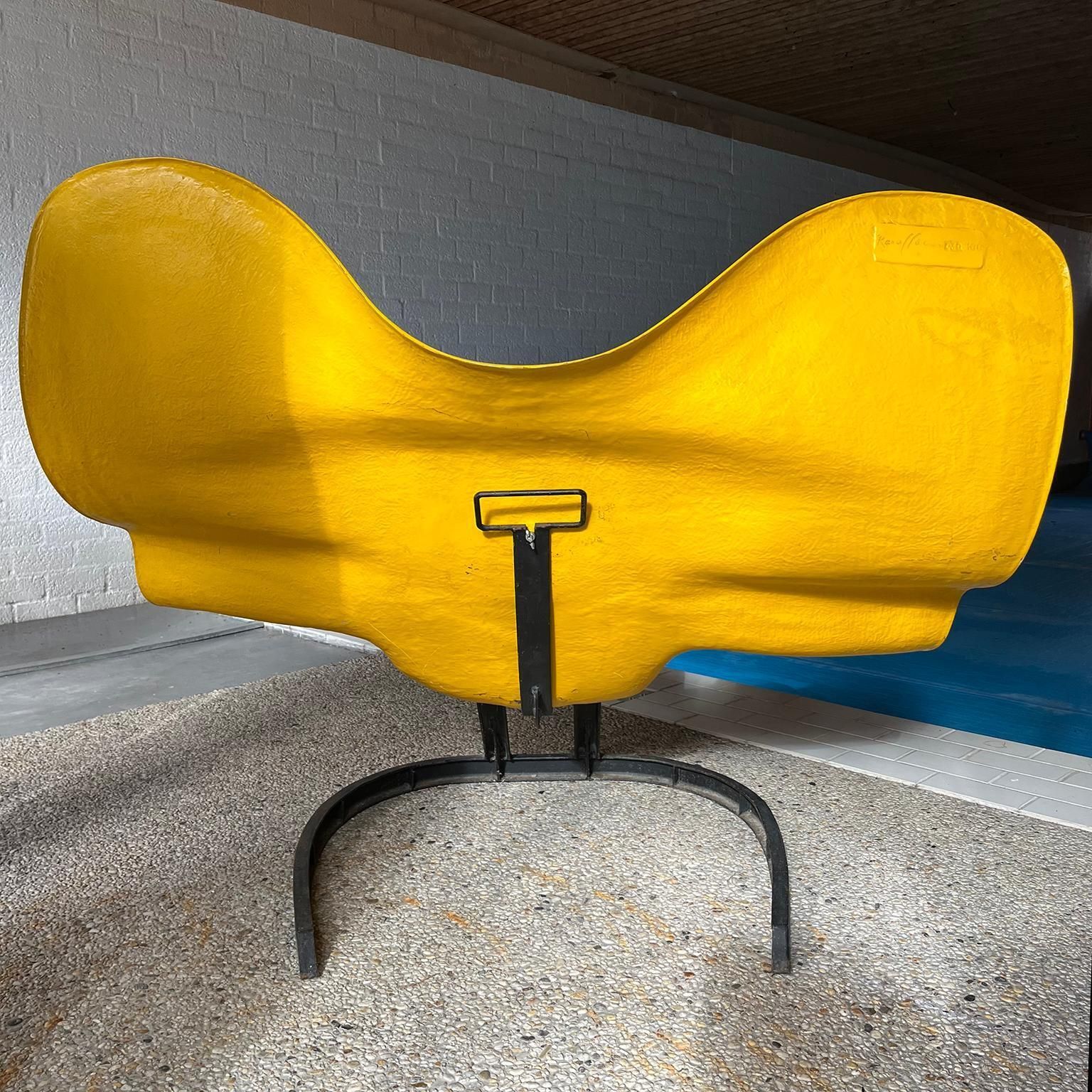 1966, Elephant Chair By Bernard Rancillac Yellow With Black Base Limited Edition photo 14929.0