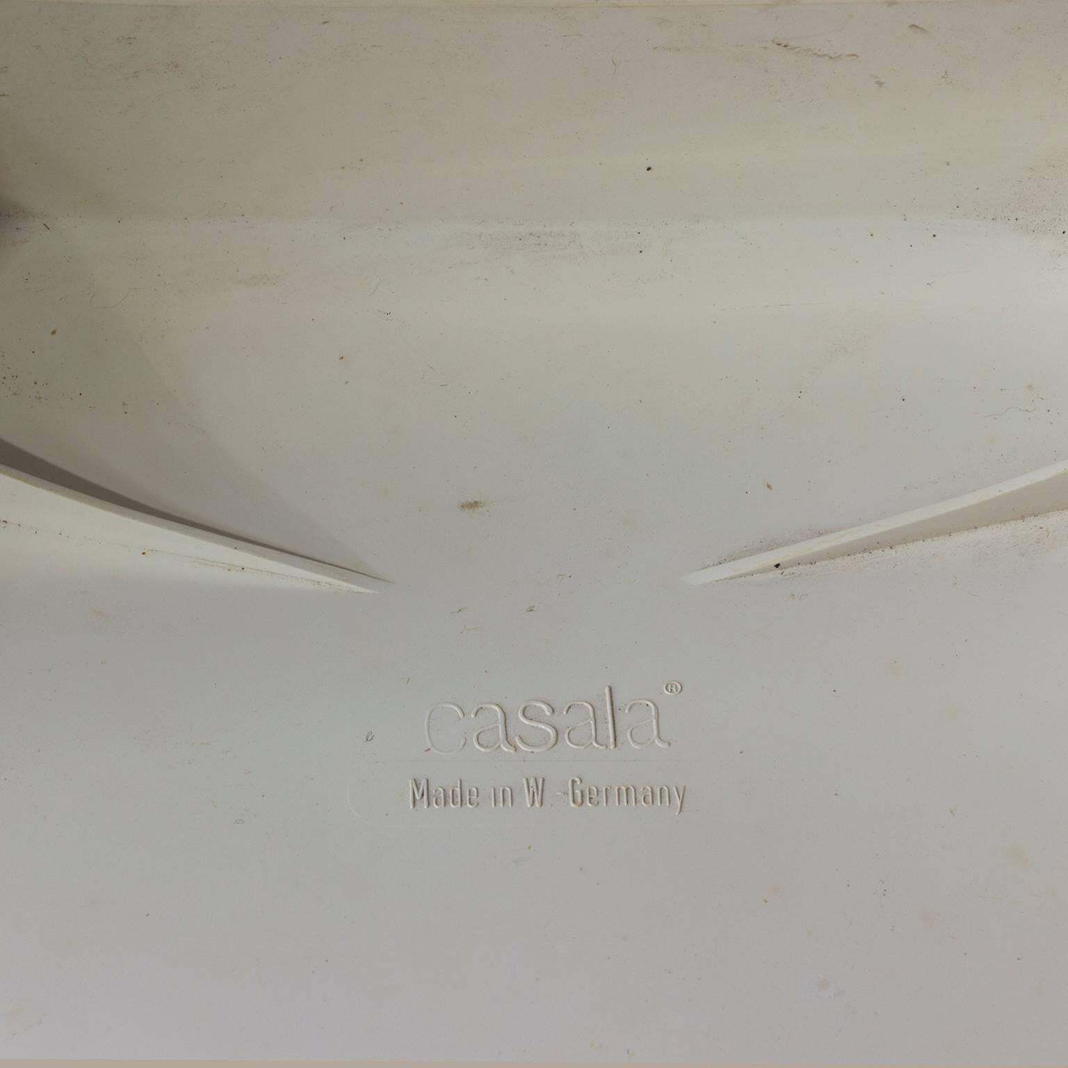 photo furniture Plastic Organic Stool In White, Circa 1970