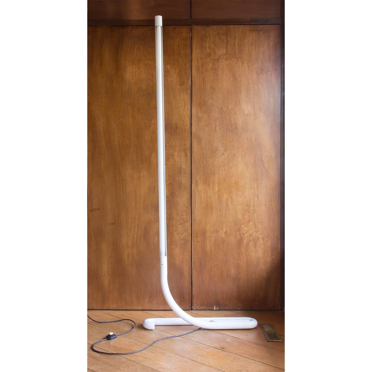 1972, Aldo Van Den Nieuwelaar, Early White Tc2 Floor Lamp For Artimeta photo for sale