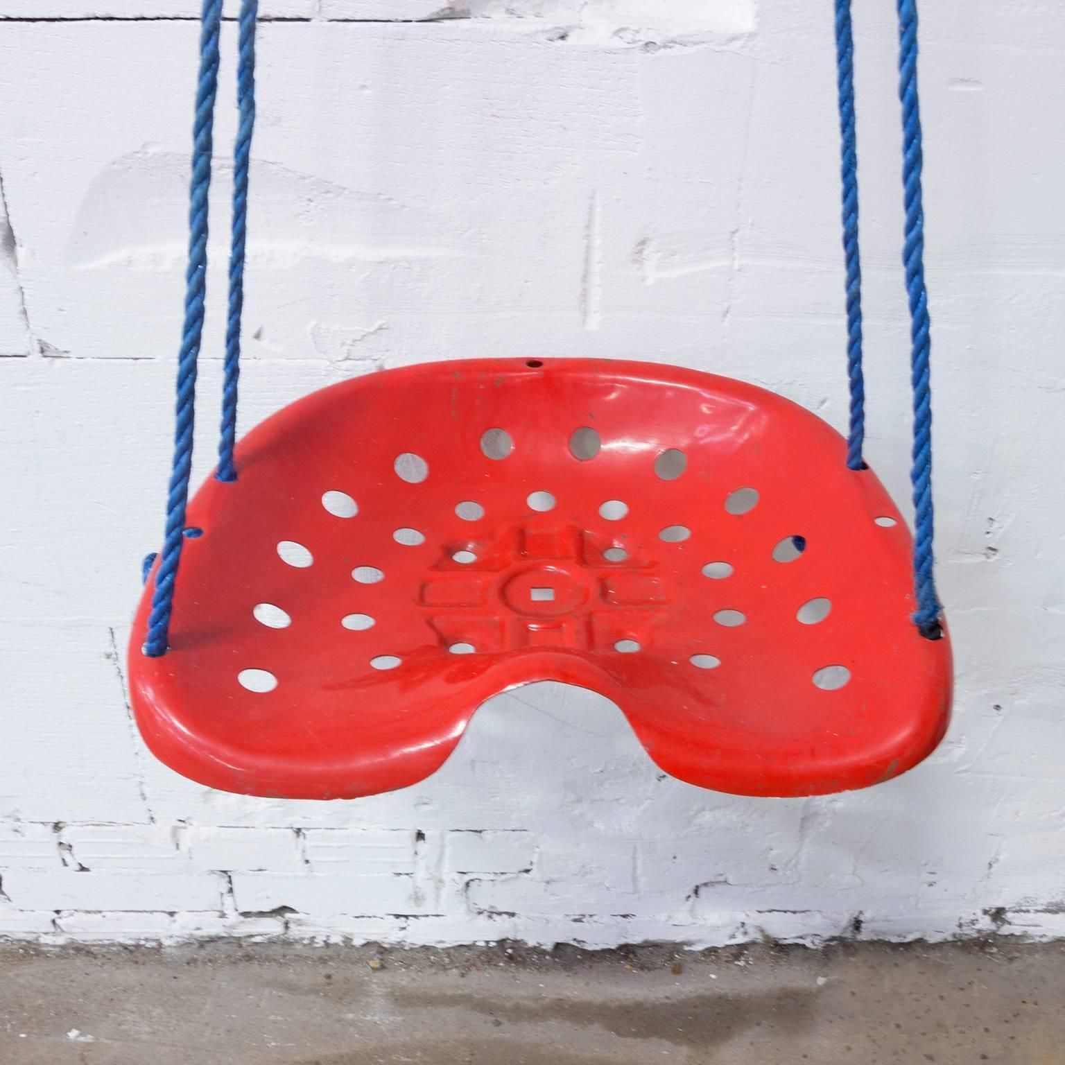 Swing Tractor Seat Chair, In Red Like Achille Castiglione Stool, Circa 1970 photo buy