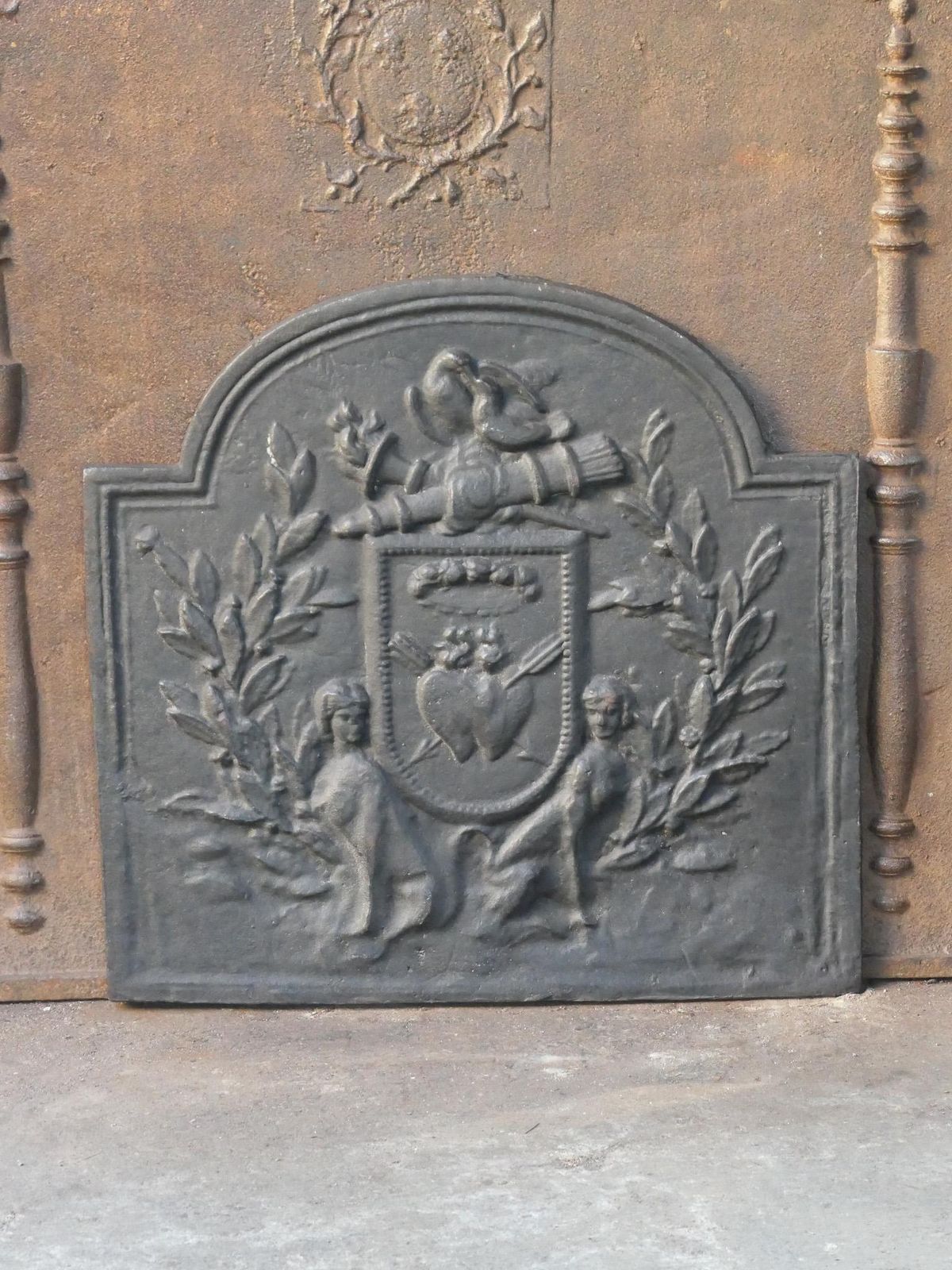French 'Allegory Of Love' Fireback, 20th Century photo Home Fixtures