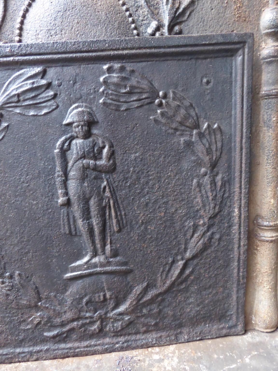 Antique French 'Napoleon' Fireback / Backsplash, 19th Century photo 320.0