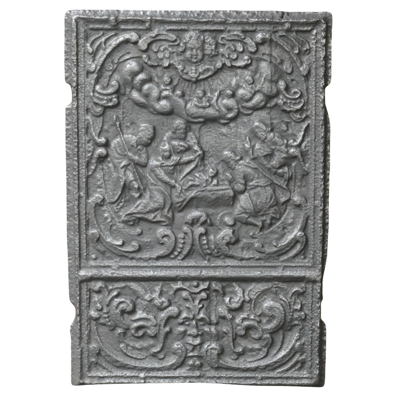 Antique French 'Adoration Of The Magi' Fireback / Backsplash, 18th Century