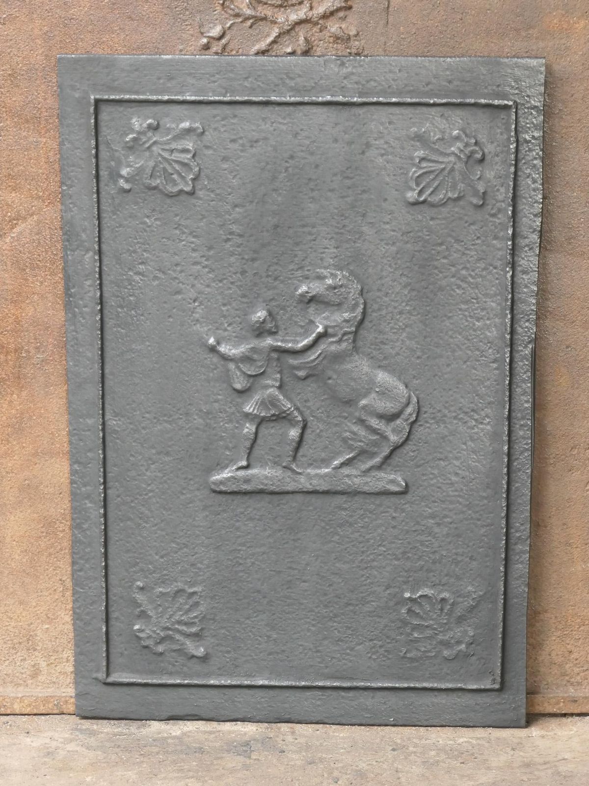 Antique German 'Horse' Fireback, 19th Century photo for sale
