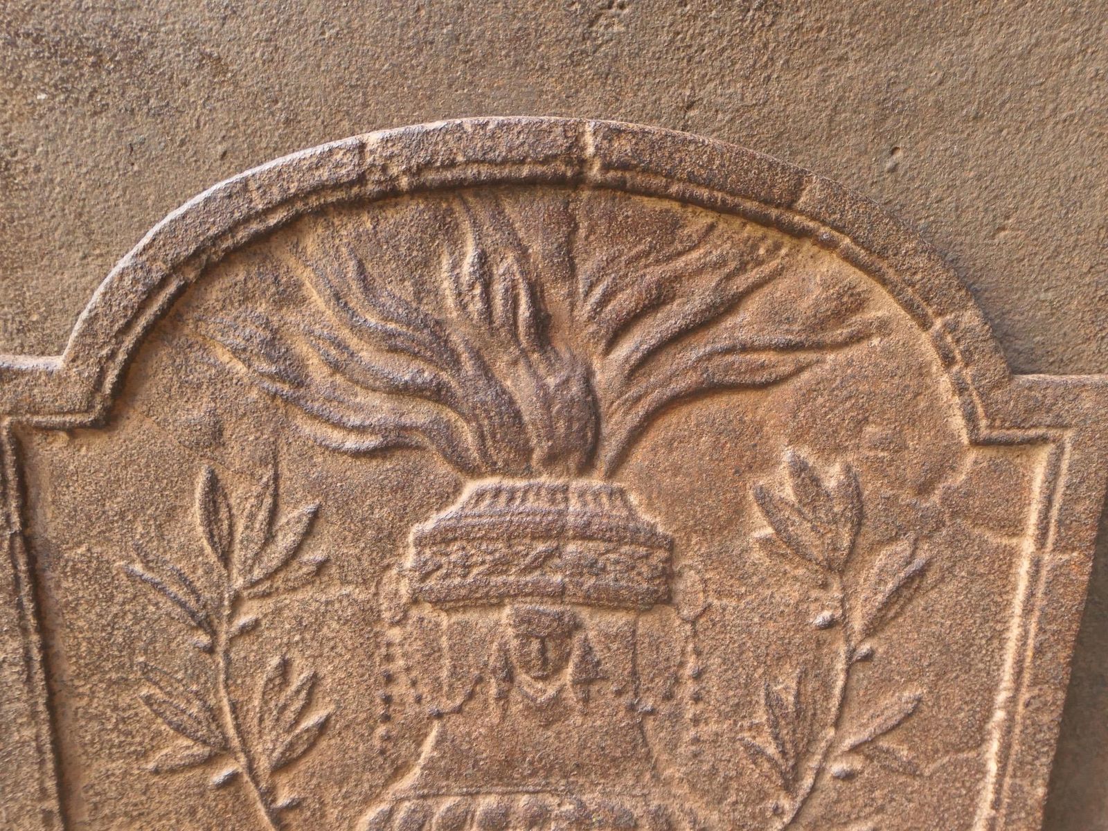 French Neoclassical Fireback / Backsplash, 18th 19th Century photo vintage