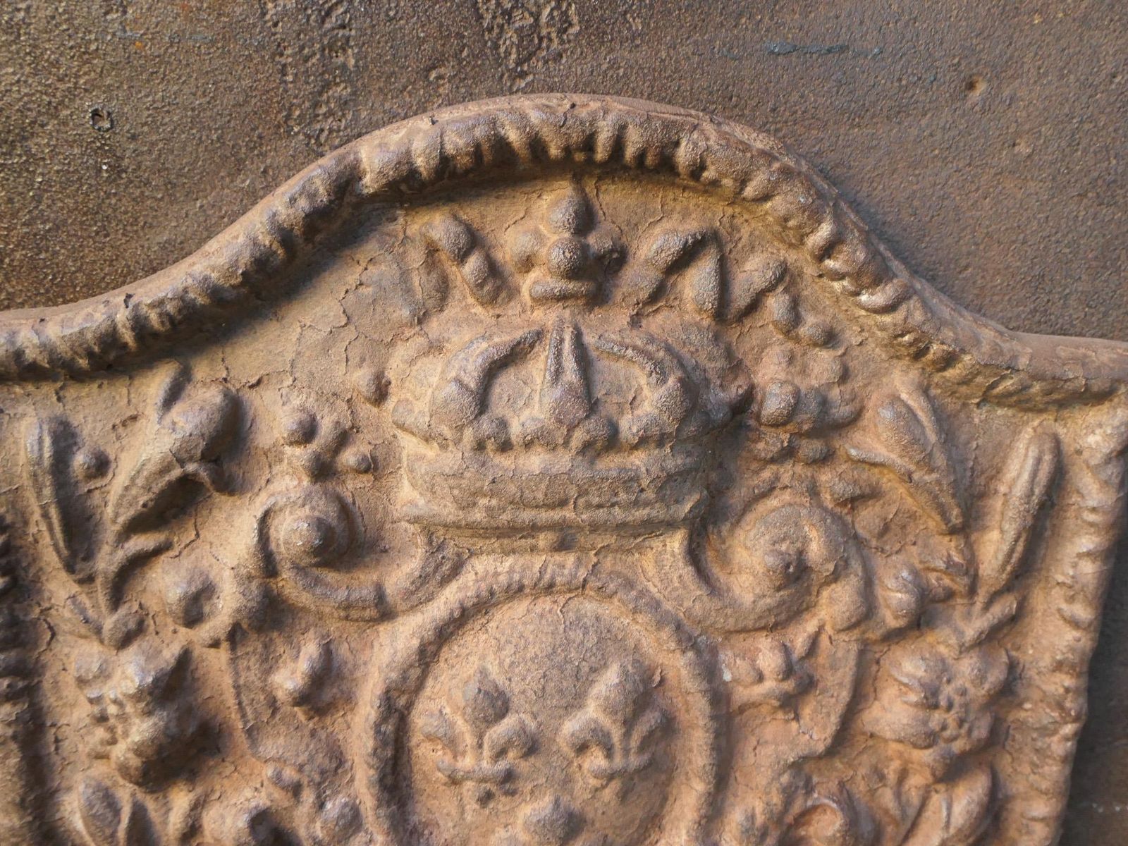 French Louis Napoleon III Style 'Arms Of France' Fireback / Backsplash photo vintage