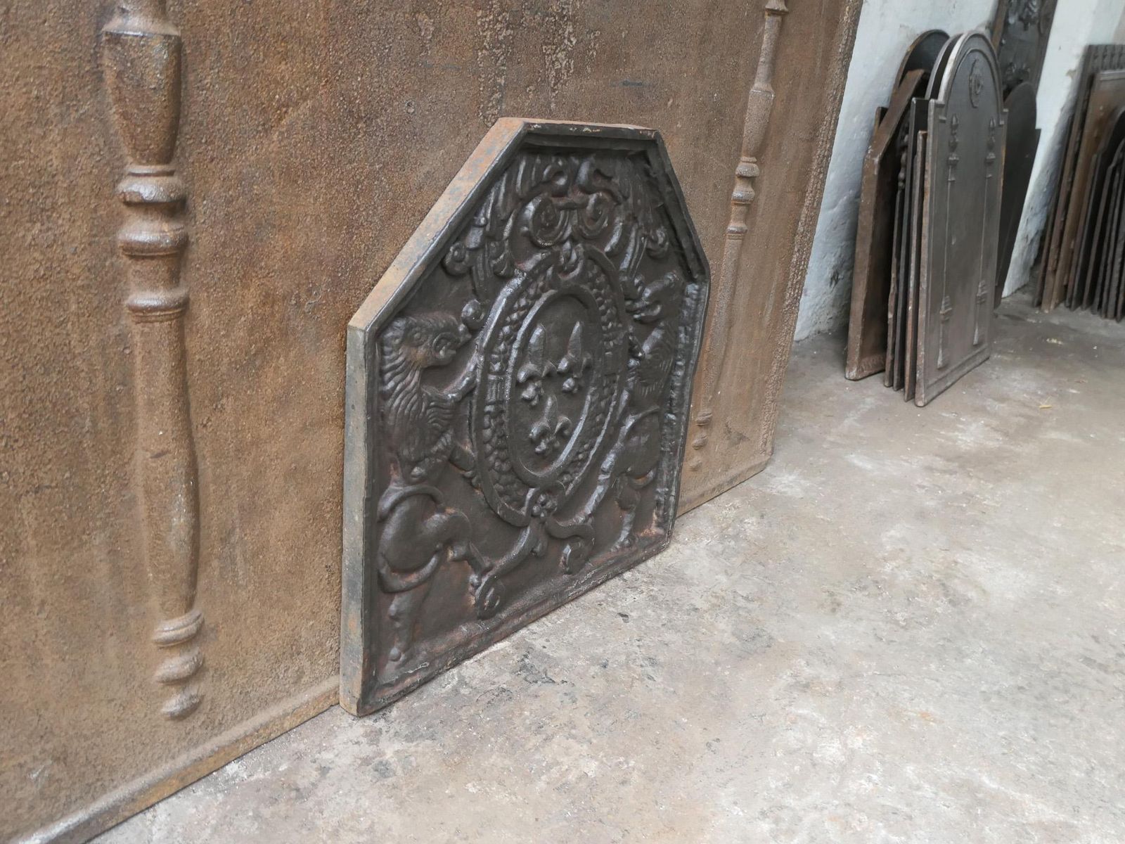 320.0 French Louis XIV Style 'Arms Of France' Fireback / Backsplash, 20th Century photo
