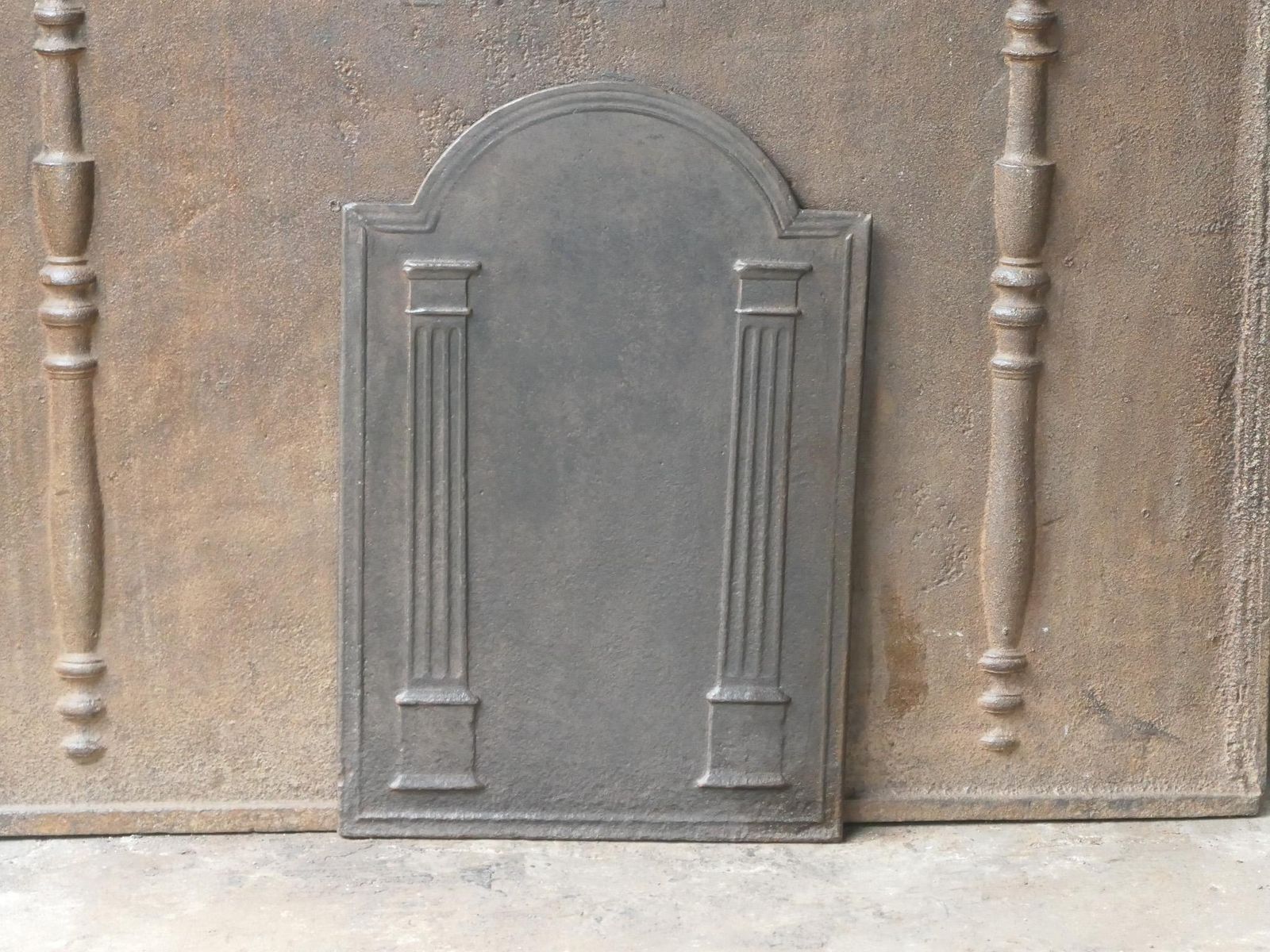 Antique French 'Pillars Of Freedom' Fireback / Backsplash, 18th   19th C. photo Home Fixtures