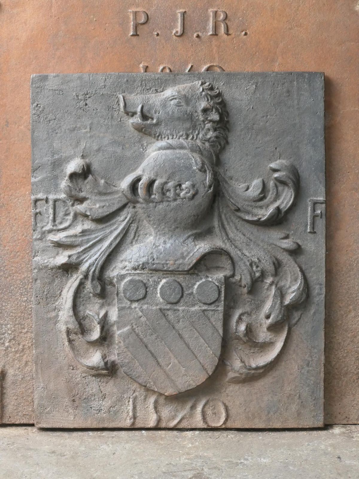 French Louis XIV Style 'Coat Of Arms' Fireback / Backsplash photo furniture