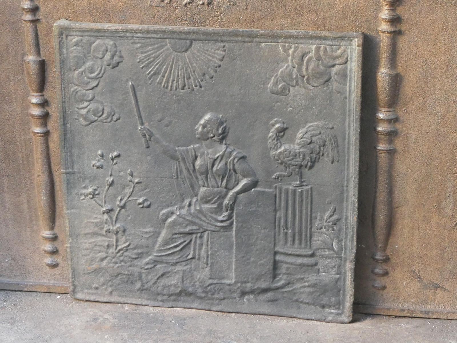 Aurora, Goddess Of The Dawn, Fireback / Backsplash, 19th Century photo vinterior
