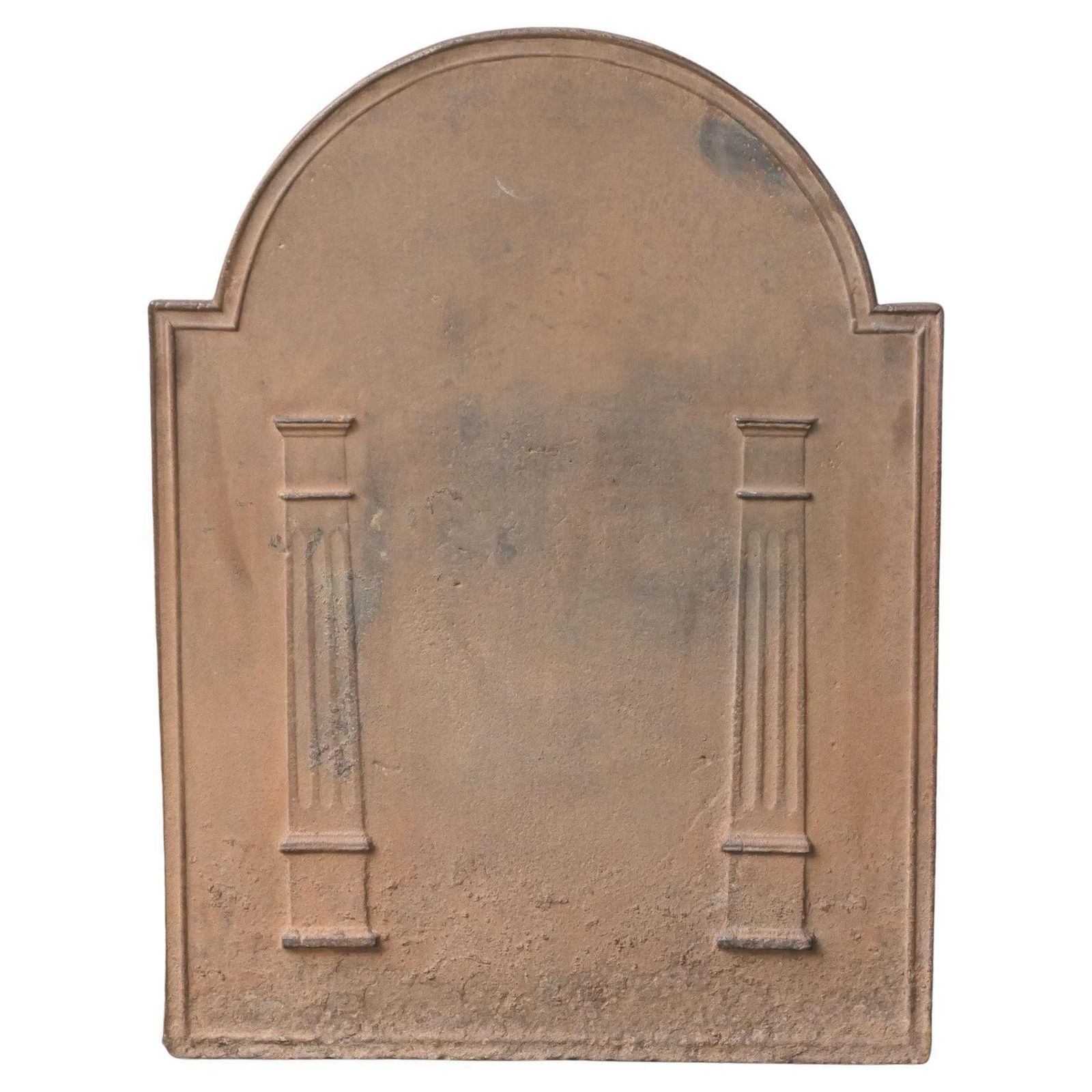 Antique French 'Pillars Of Freedom' Fireback / Backsplash, 18th   19th C.