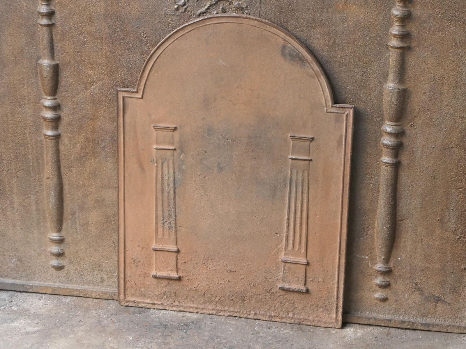 Antique French 'Pillars Of Freedom' Fireback / Backsplash, 18th   19th C. photo vinterior