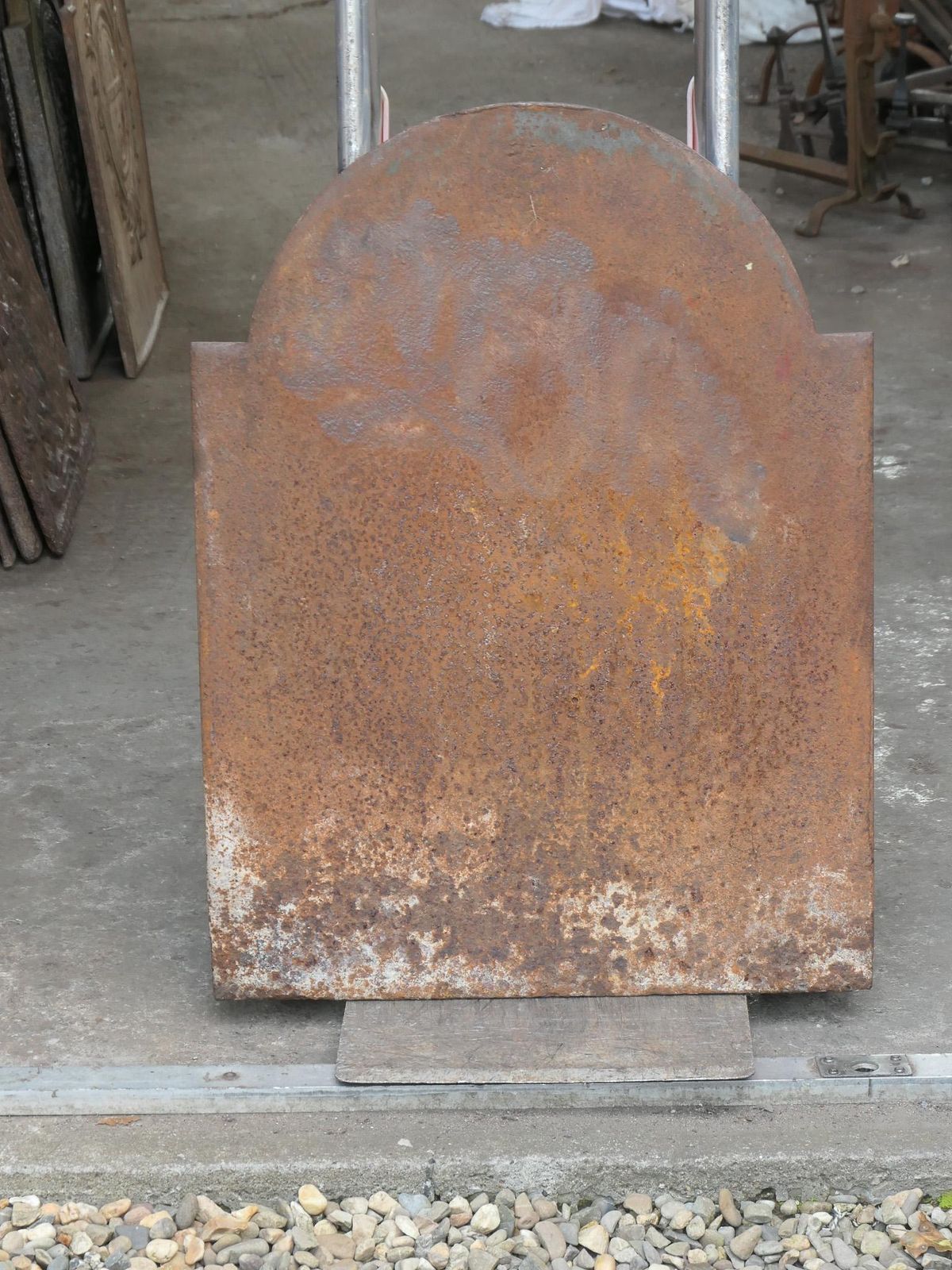 380.0 Antique French 'Pillars Of Freedom' Fireback / Backsplash, 18th   19th C. photo