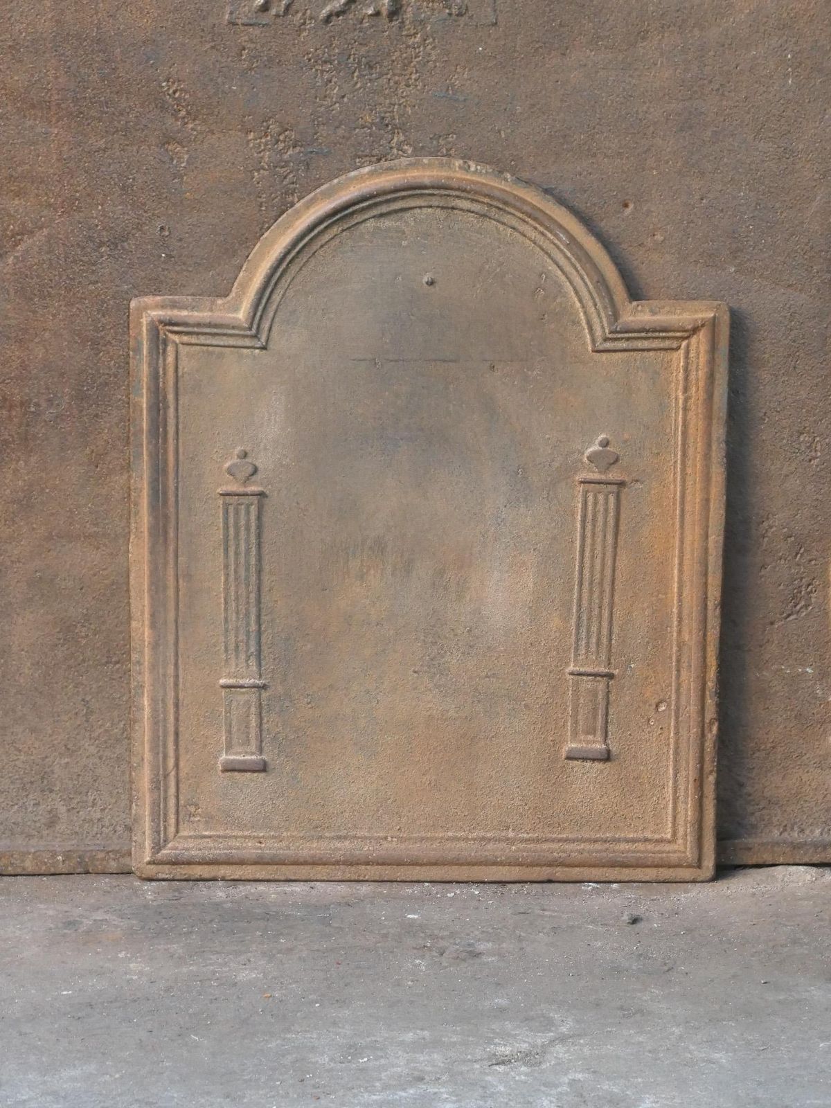 Antique French 'Pillars Of Freedom' Fireback / Backsplash, 18th   19th C. photo furniture