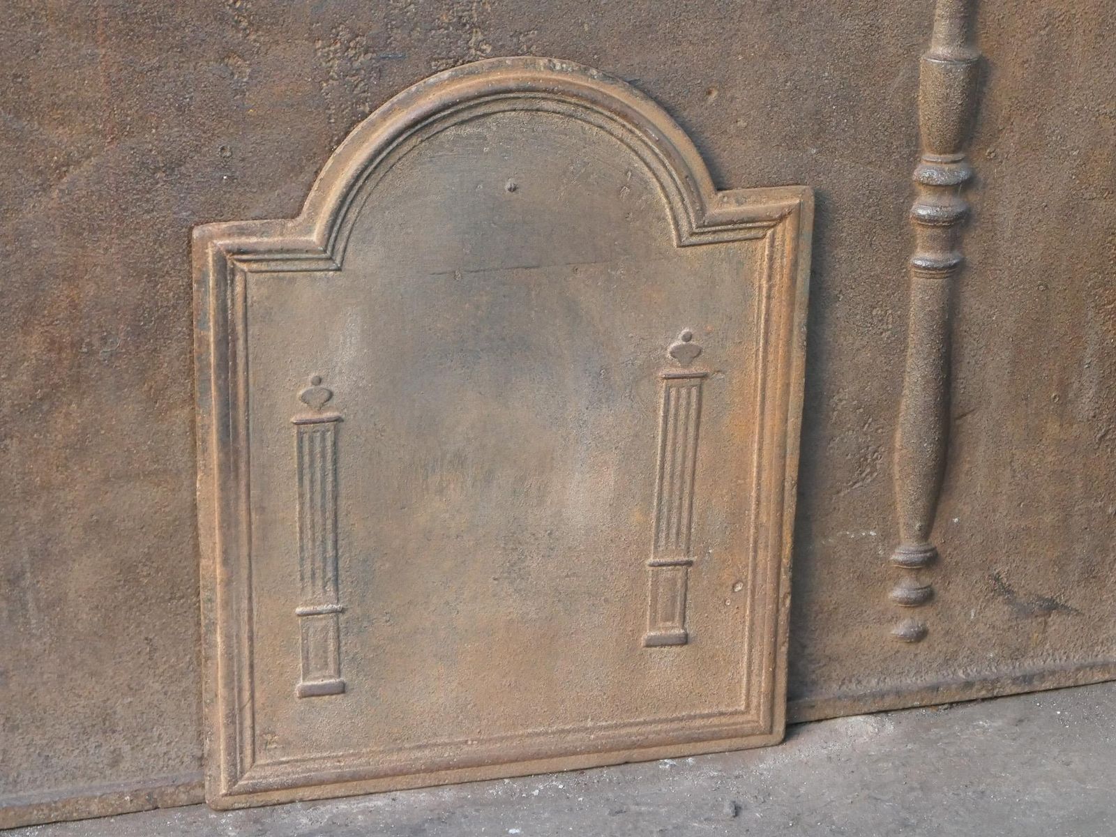 Antique French 'Pillars Of Freedom' Fireback / Backsplash, 18th   19th C. photo buy