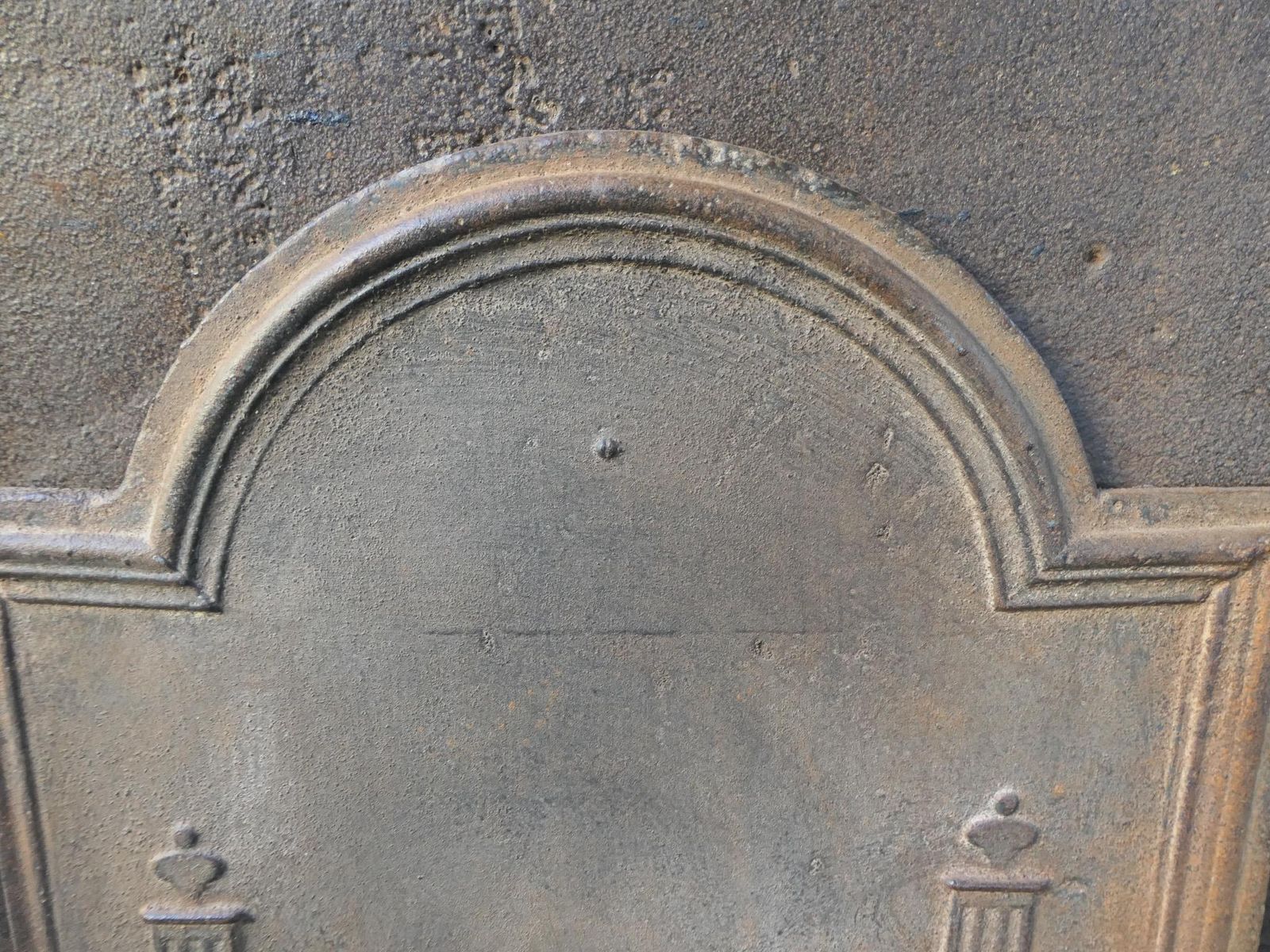 Antique French 'Pillars Of Freedom' Fireback / Backsplash, 18th   19th C. photo vintage