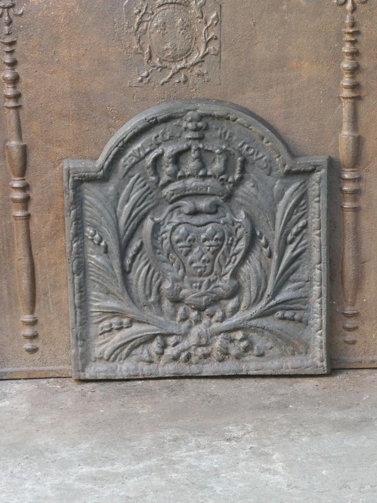 French Louis XIV Style 'Seul Contre Tous' Fireback / Backsplash, 20th Century photo Home Fixtures