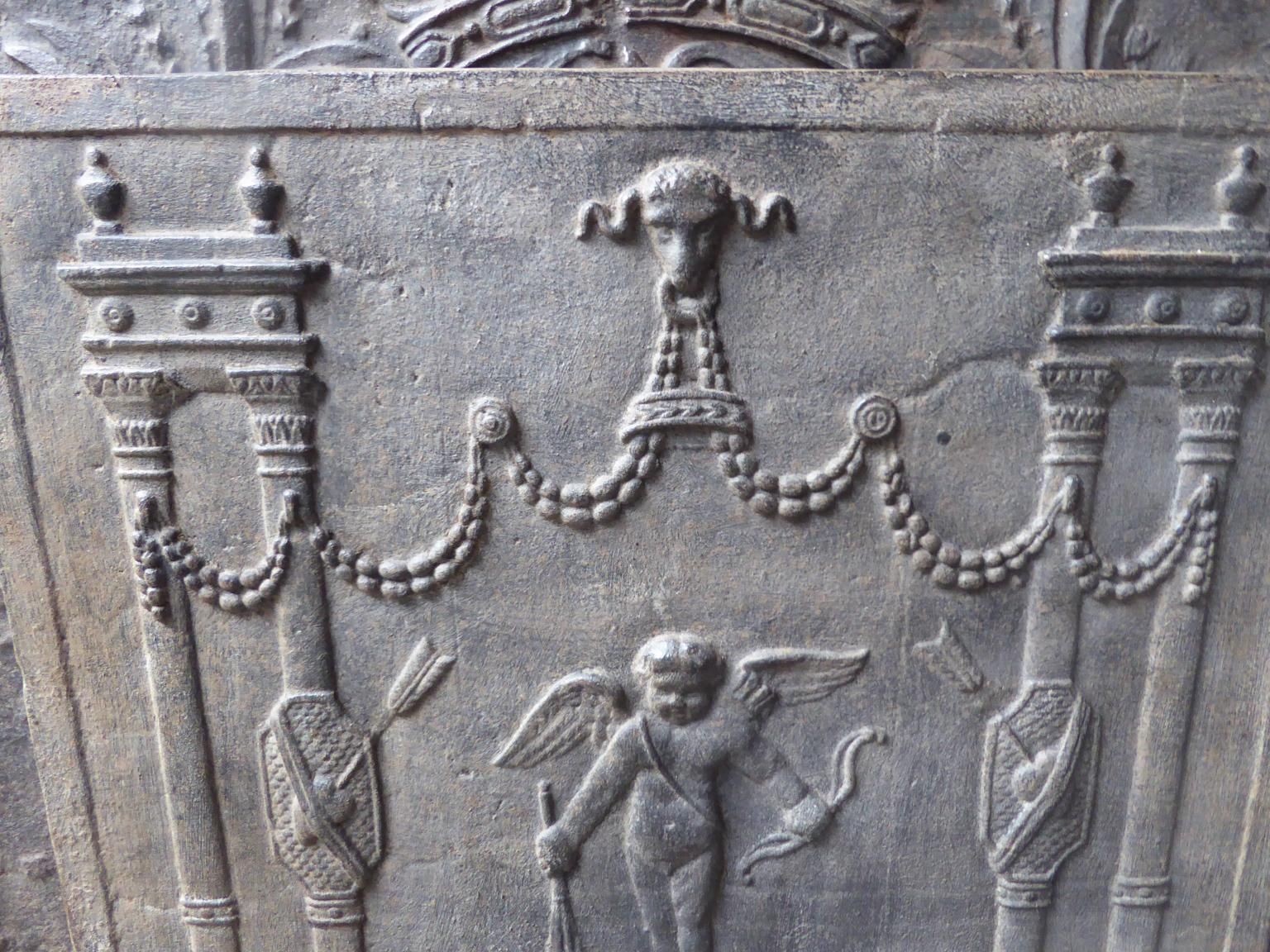 French Neoclassical Style 'Allegory Of Love' Fireback / Backsplash photo Home Fixtures