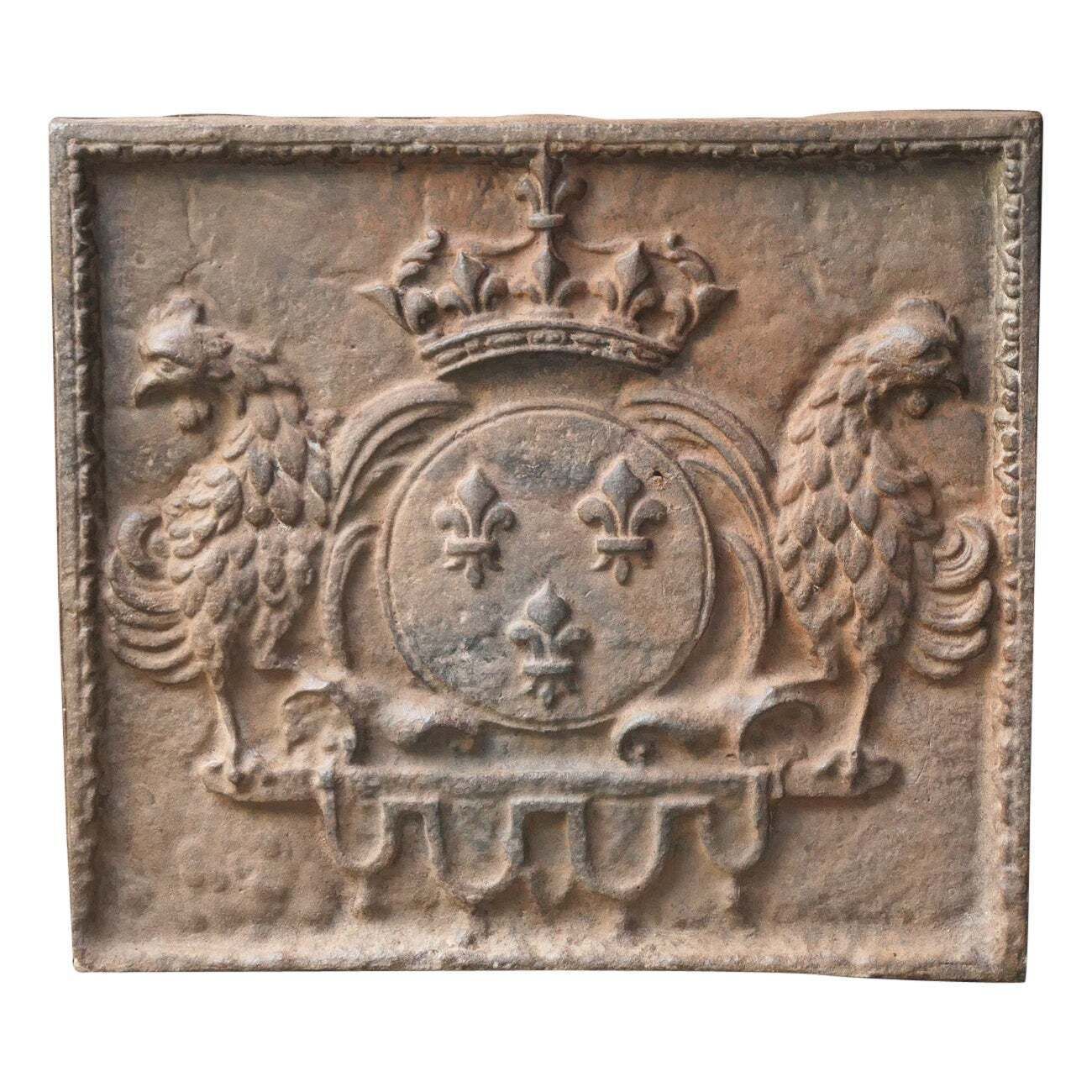French Louis XIV Style 'Arms Of France' Fireback / Backsplash, 20th Century