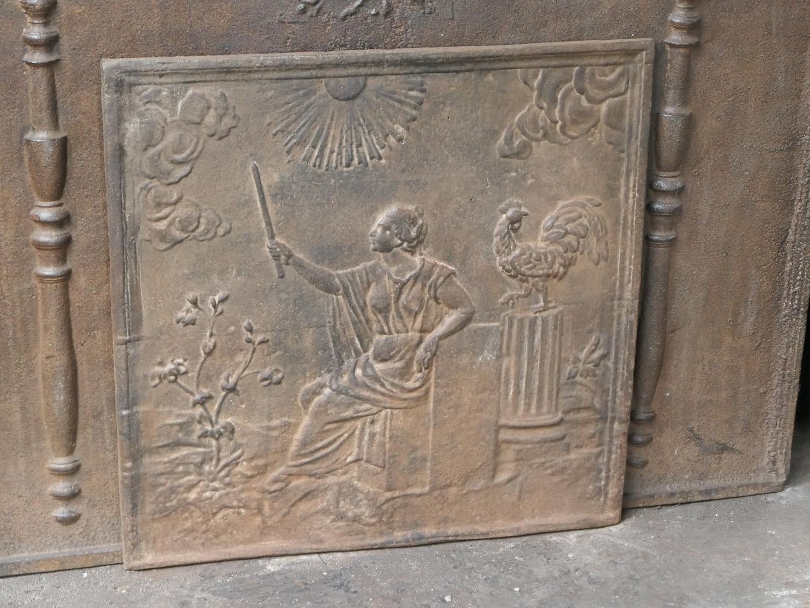 photo furniture Aurora, Goddess Of The Dawn, Fireback / Backsplash, 20th Century
