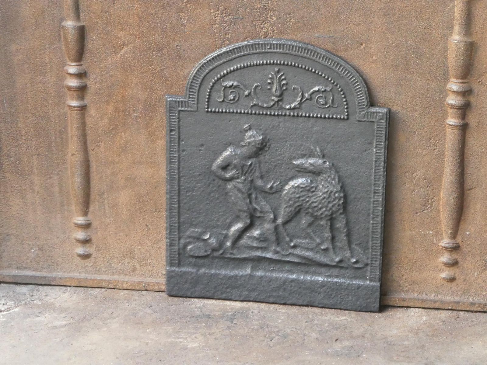 Antique French Napoleon III 'Little Red Riding Hood' Fireback / Backsplash photo Home Fixtures