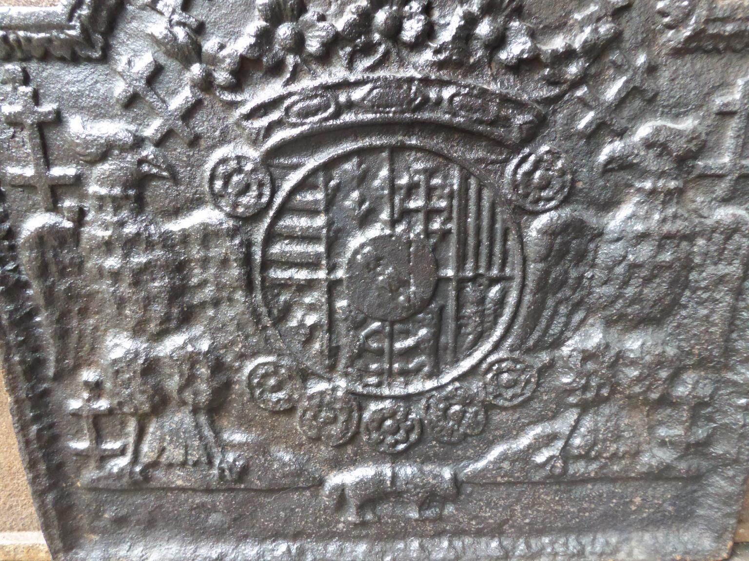 17th 18th Century 'Arms Of Loraine' Fireback / Backsplash photo 422.0