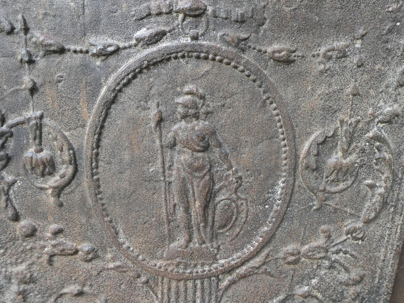 photo for sale Antique French Neoclassical 'Minerva' Fireback / Backsplash, 18th 19th Century