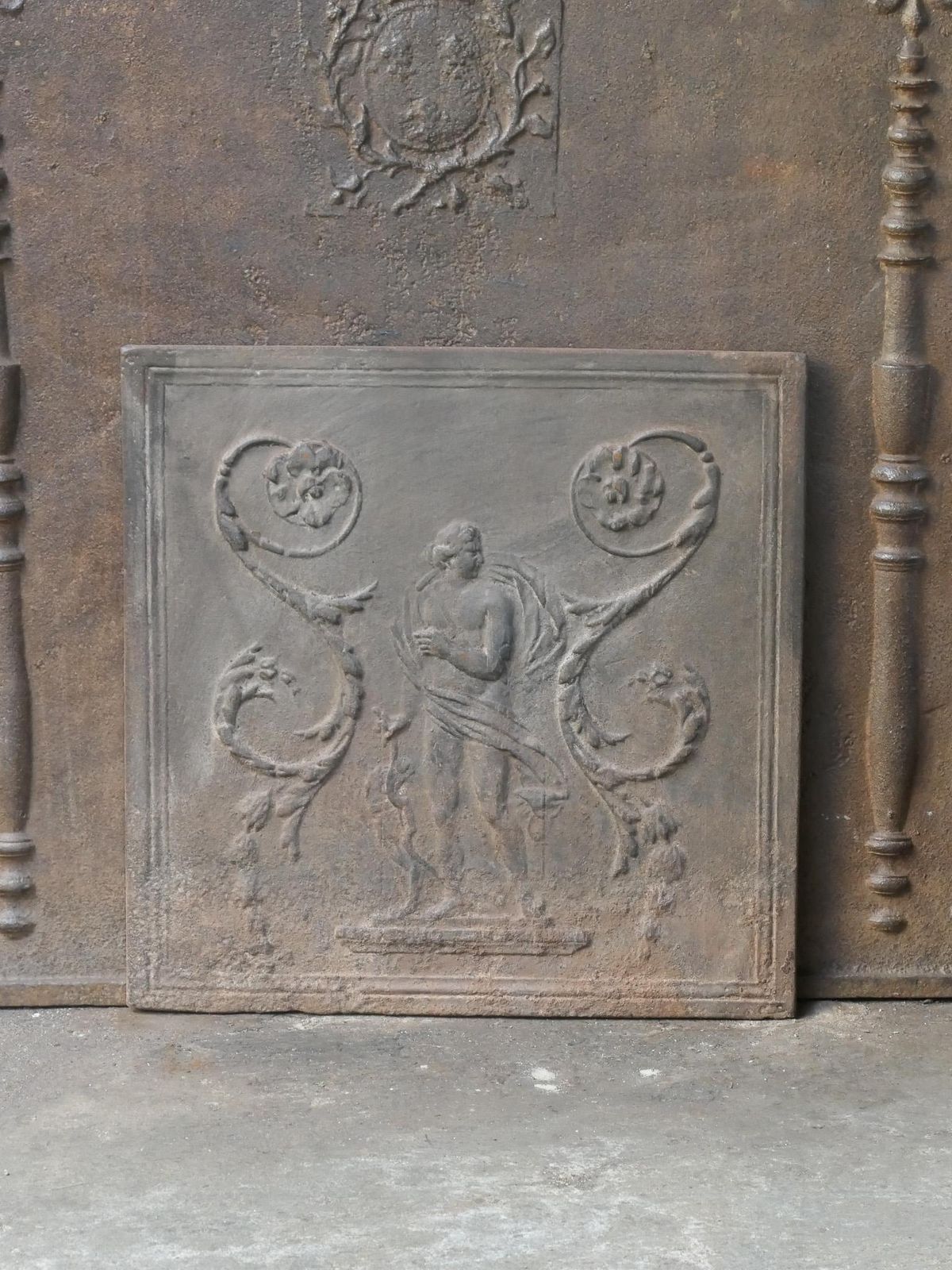 French Neoclassical 'Diana' Fireback / Backsplash, 18th 19th Century photo furniture