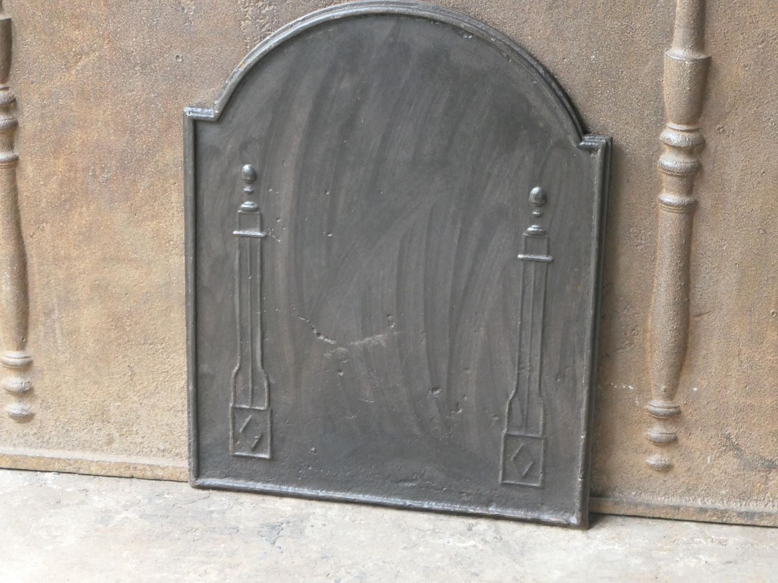Antique French 'Pillars Of Freedom' Fireback / Backsplash, 18th   19th C. photo 380.0