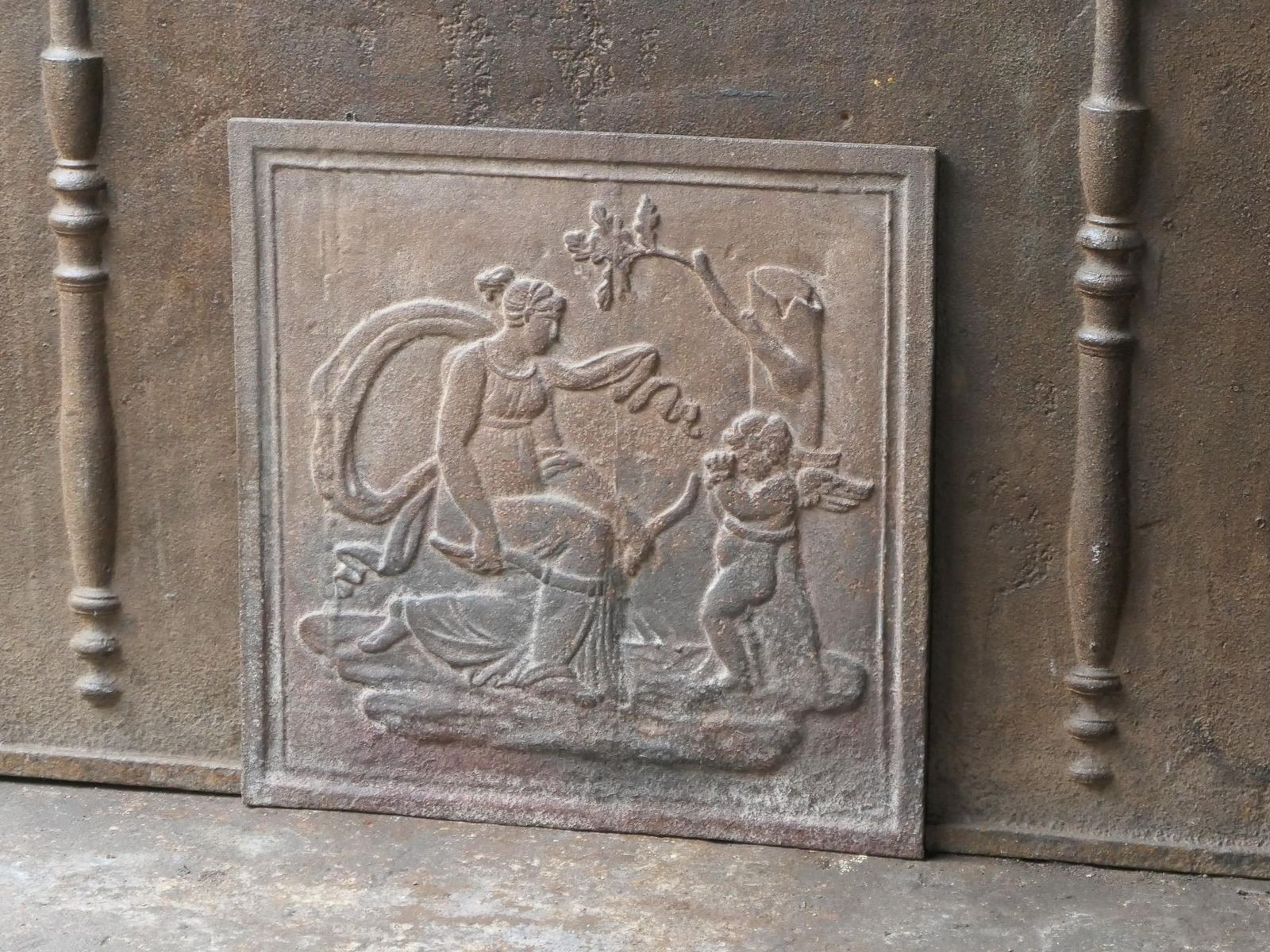 French Napoleon III Period 'Diana' Fireback / Backsplash, 19th C. photo vinterior