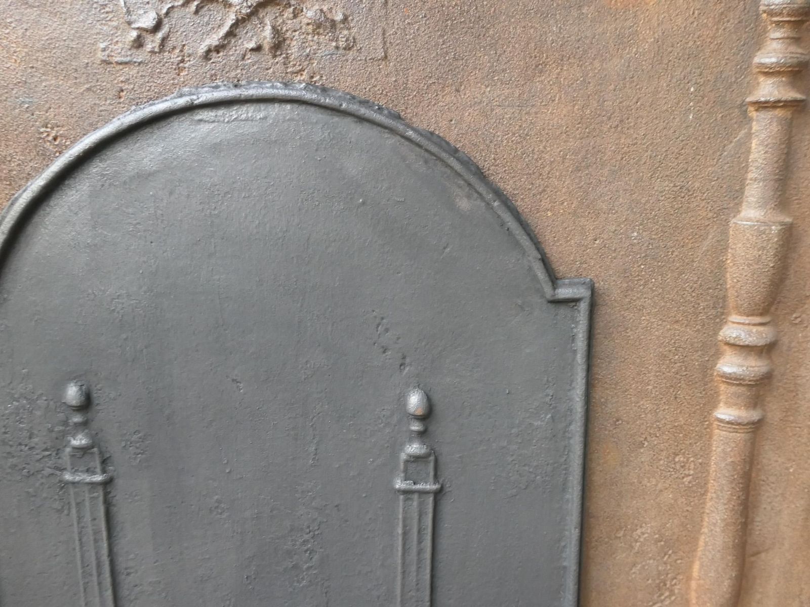 Antique French 'Pillars Of Freedom' Fireback / Backsplash, 18th   19th C. photo vintage