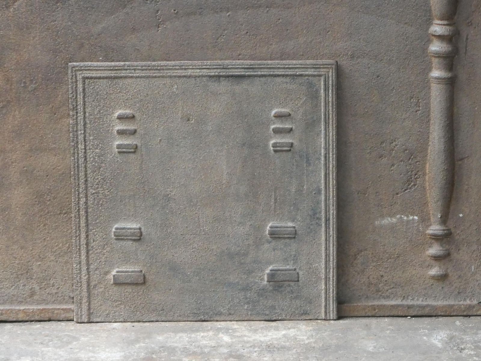 Antique French 'Pillars Of Freedom' Fireback / Backsplash, 19th C. photo Home Fixtures