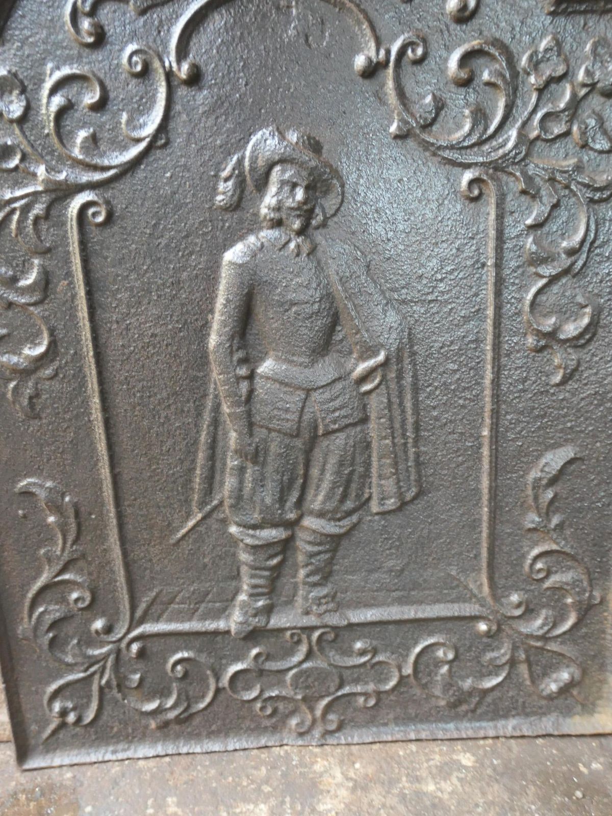 photo furniture Antique French Napoleon III 'D'artagnan' Fireback / Backsplash, 19th Century