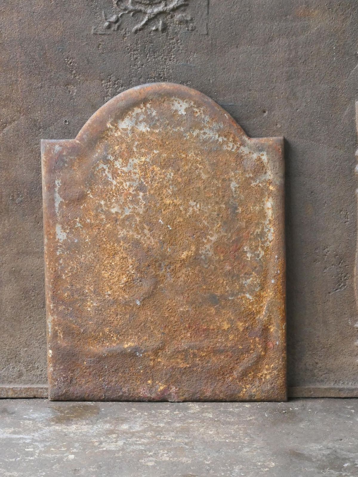 405.0 Antique French Napoleon III 'D'artagnan' Fireback / Backsplash, 19th Century photo