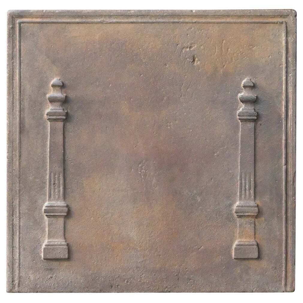Antique French 'Pillars Of Freedom' Fireback / Backsplash, 18th   19th C.