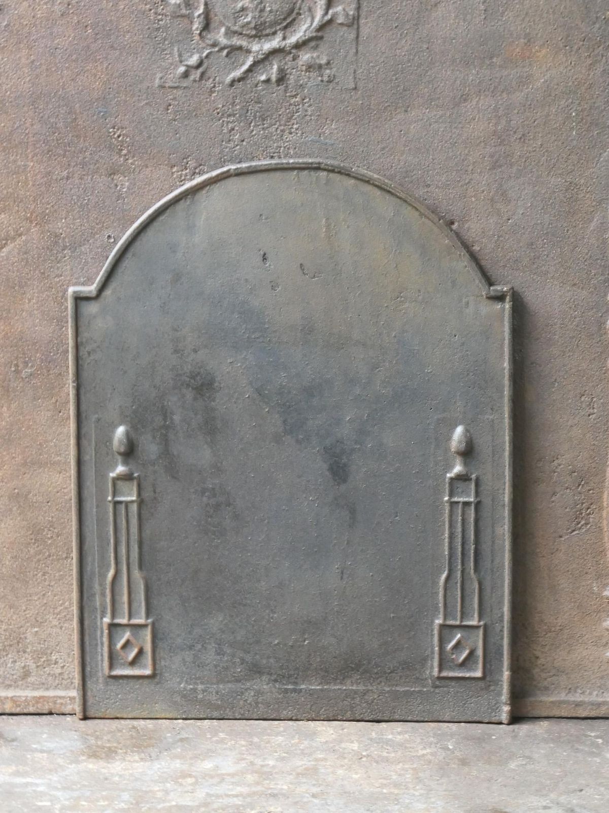 Antique French 'Pillars Of Freedom' Fireback / Backsplash, 19th C. photo furniture