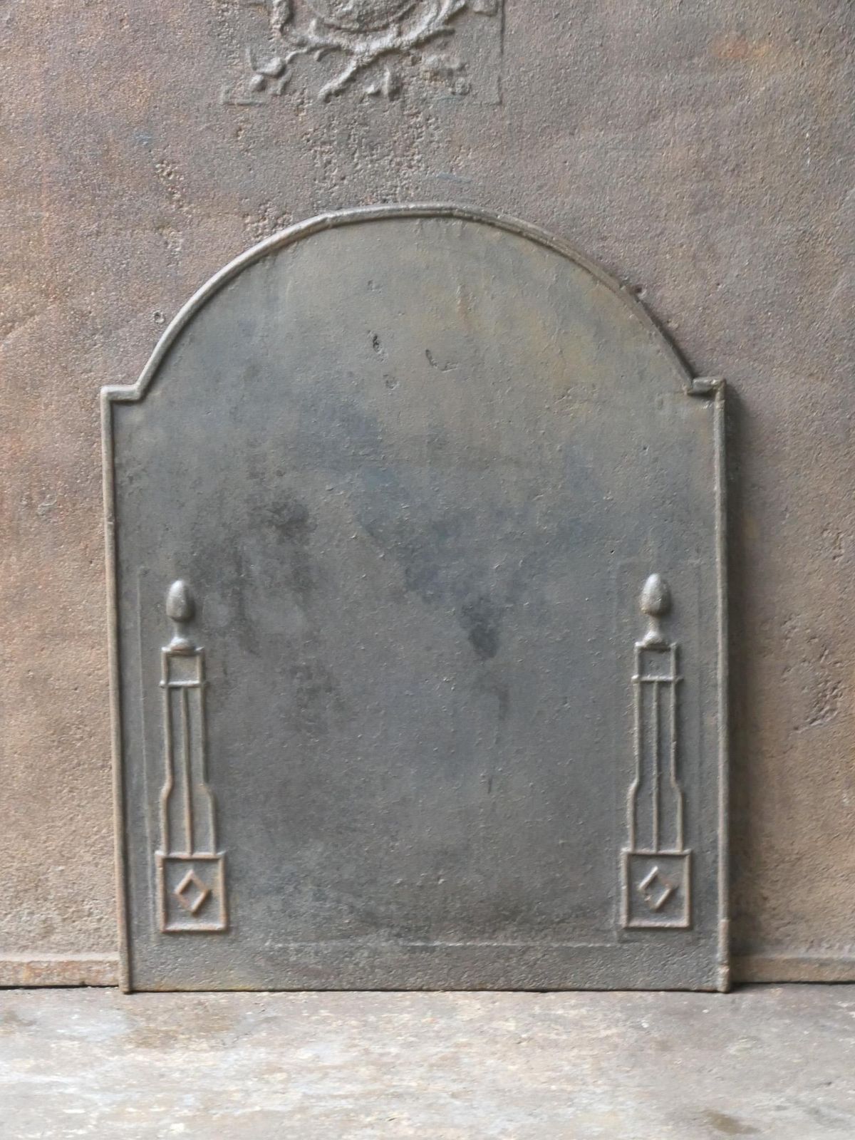 Antique French 'Pillars Of Freedom' Fireback / Backsplash, 19th C. photo for sale