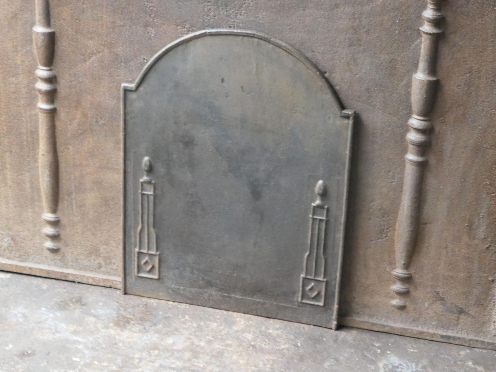 Antique French 'Pillars Of Freedom' Fireback / Backsplash, 19th C. photo buy