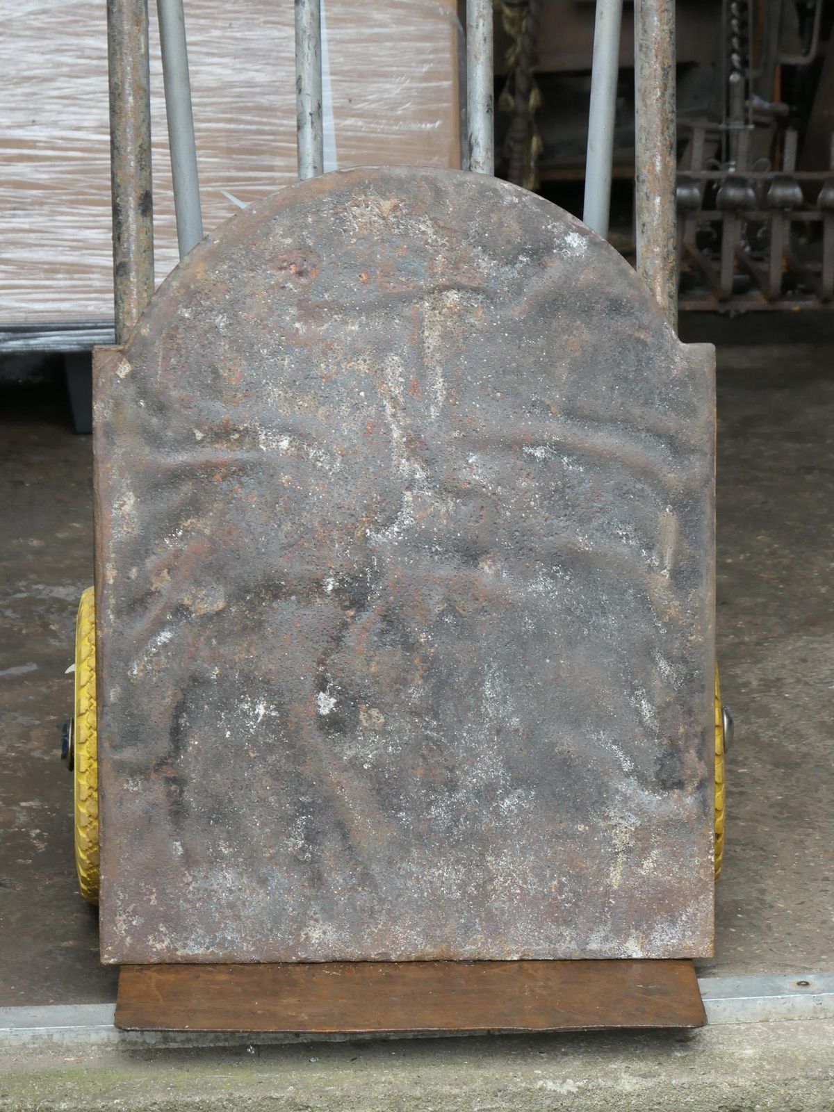 photo vinterior Antique French 'Pillars Of Freedom' Fireback / Backsplash, 19th C.