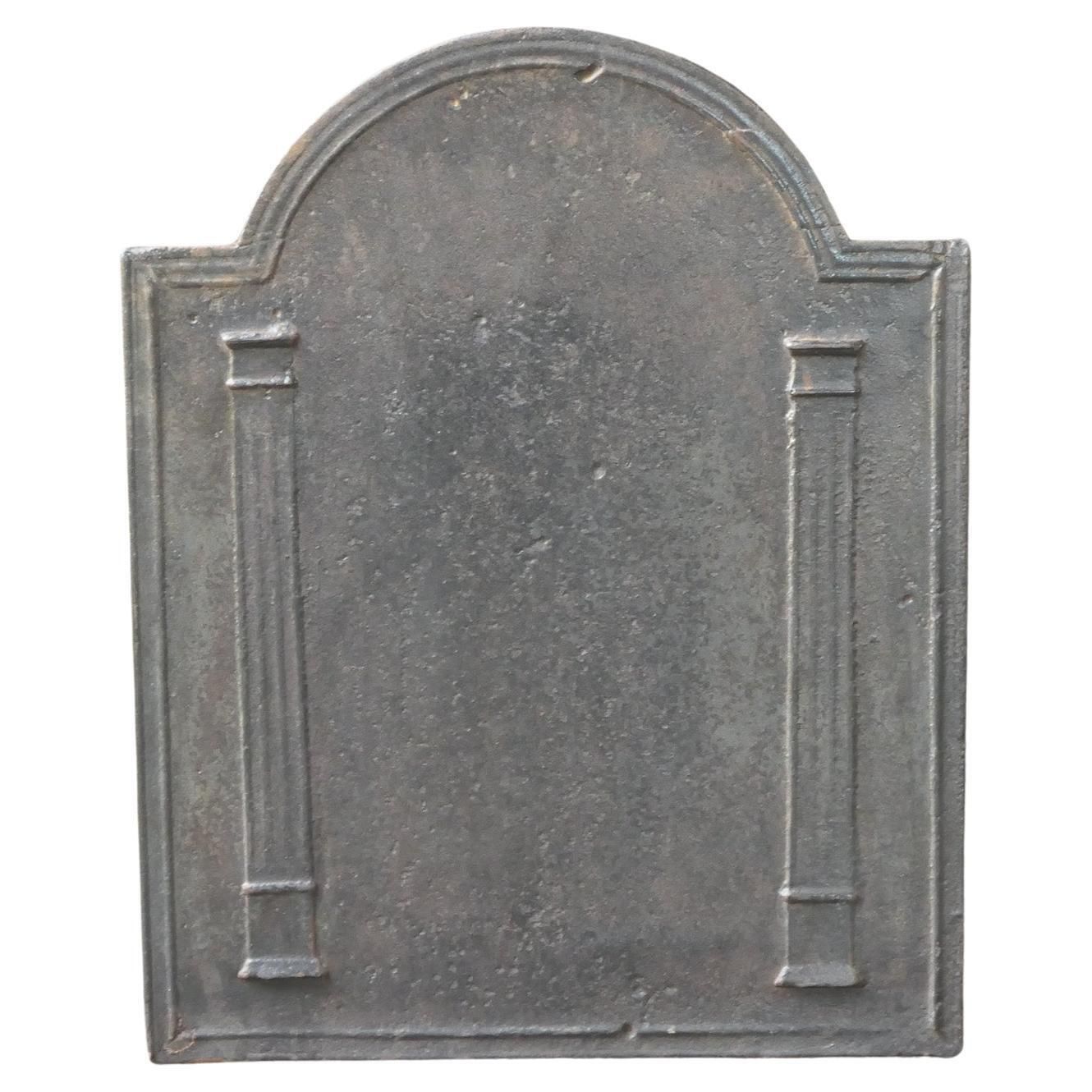 Antique French 'Pillars Of Freedom' Fireback / Backsplash, 18th   19th C.
