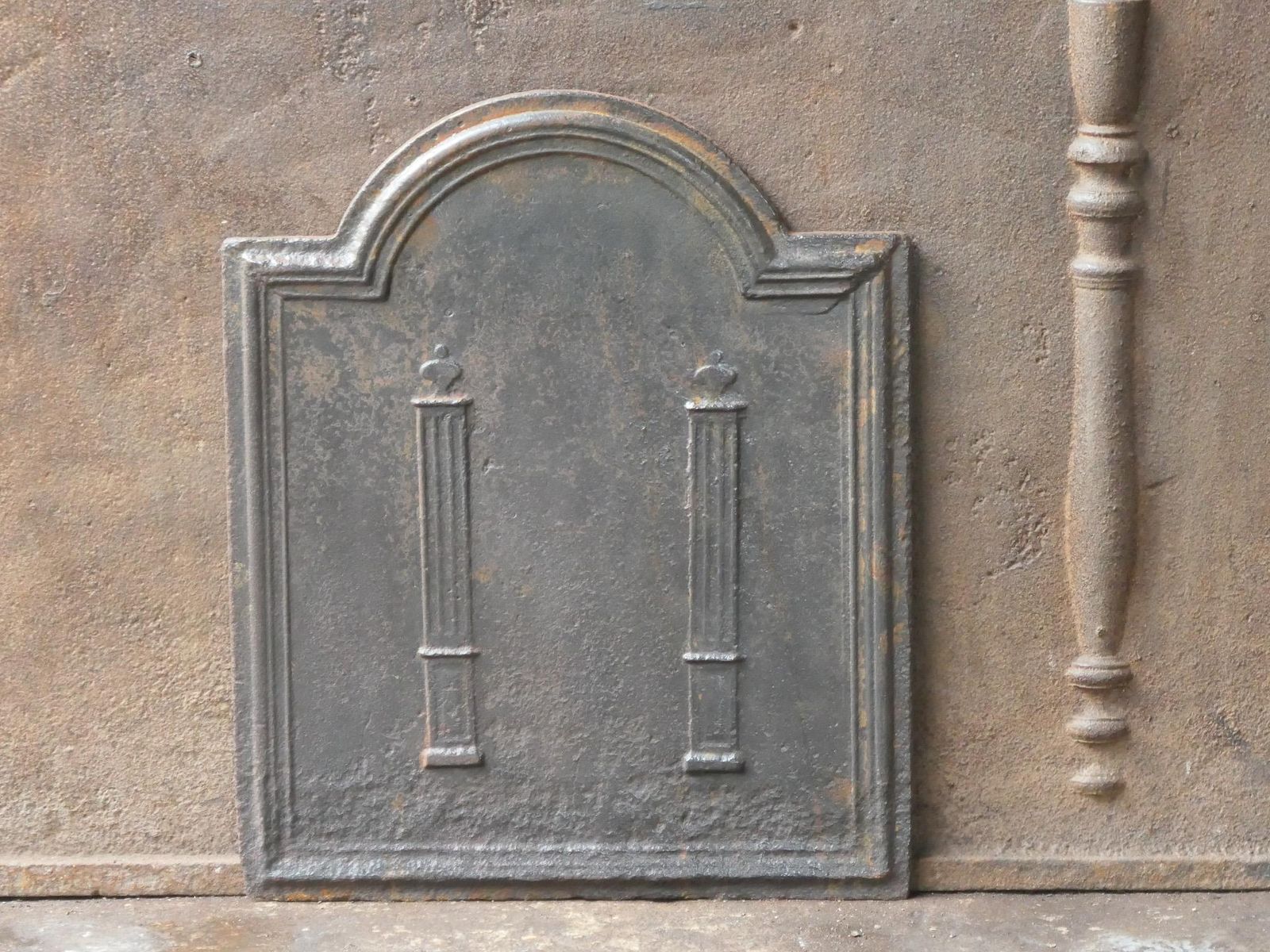 Antique French 'Pillars Of Freedom' Fireback / Backsplash, 18th   19th C. photo 320.0