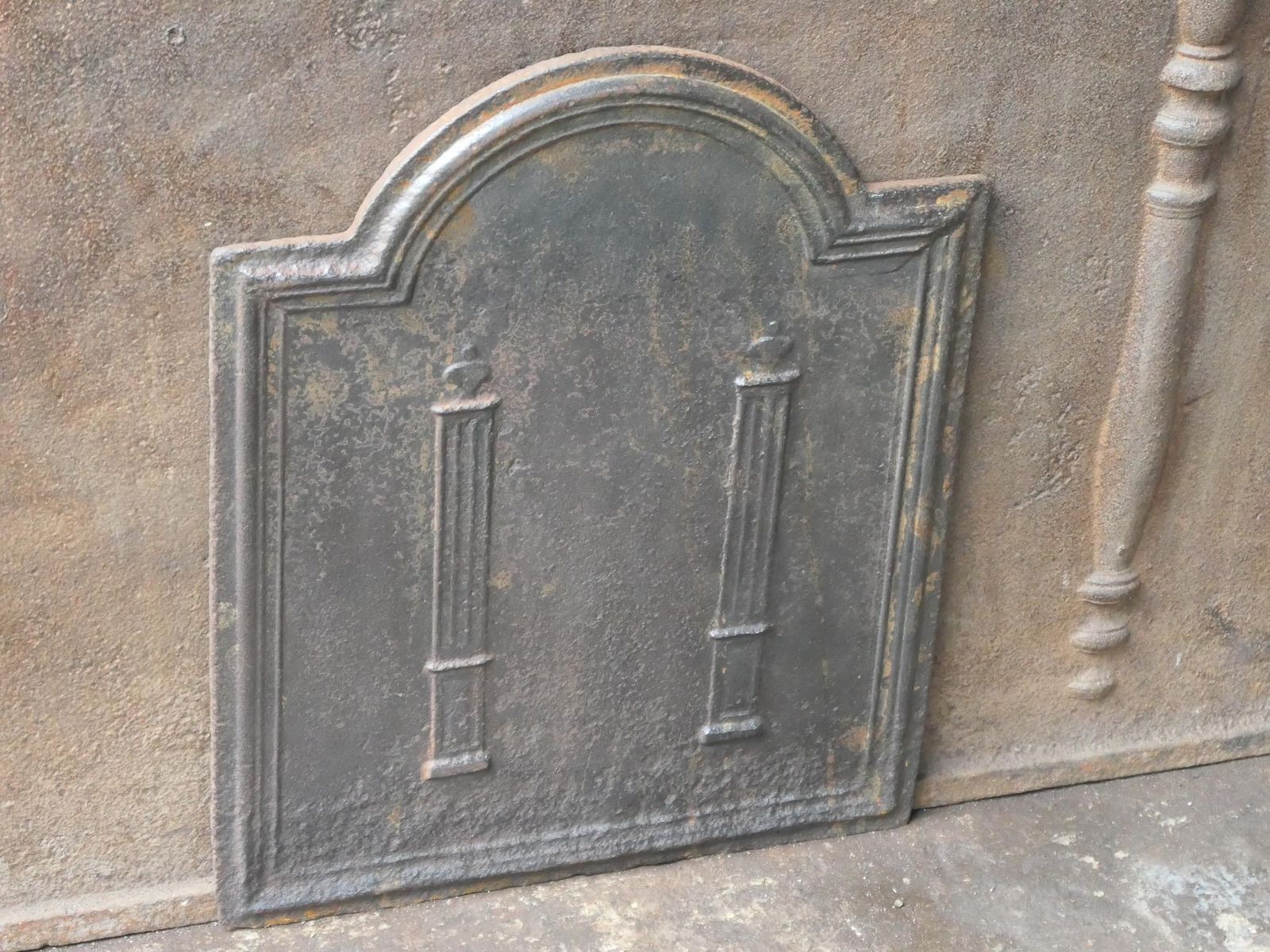Antique French 'Pillars Of Freedom' Fireback / Backsplash, 18th   19th C. photo buy